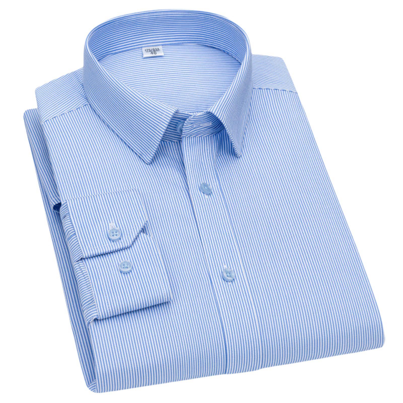 Camicia da lavoro professionale da uomo a maniche lunghe in cotone per l'autunno