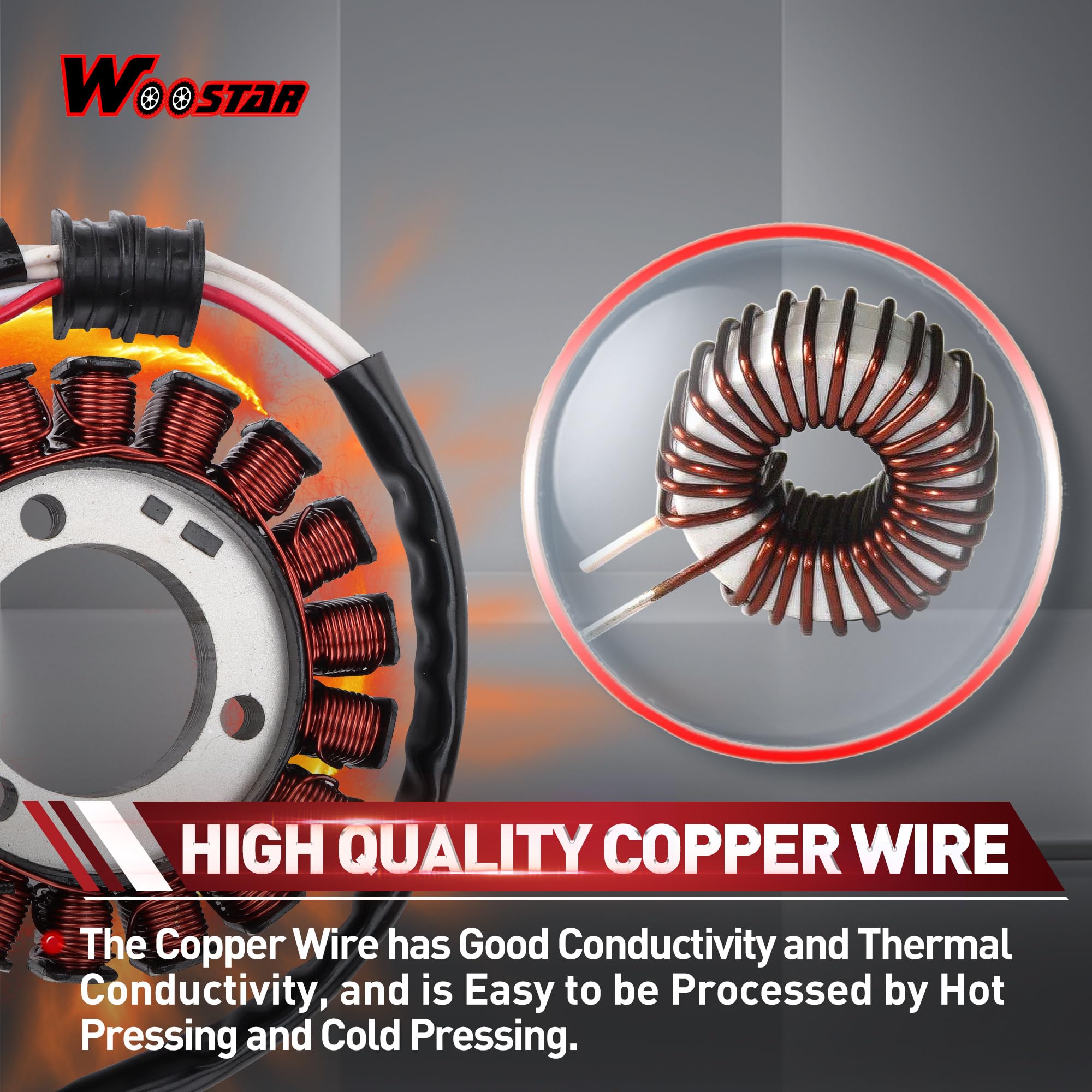 WOOSTAR 18 Bobinas 5 Cable Estator Magneto Reemplazo para YZF-R15 YZF-R125 MT125 WR125 YZF R125 YZF-R YZF R 125 FZ150 Motocicletas