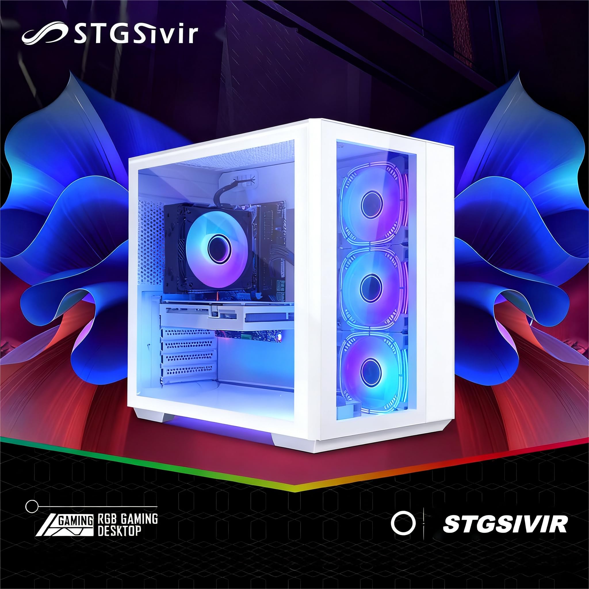 STGSivir PC Gaming Fisso, Computer Gaming, Core i7 fino a 3.9 GHz • Nvidia RTX 3060 12GB GDDR6 • 16GB RAM • 1TB SSD • WiFi 6 • BT • Windows 11 Pro