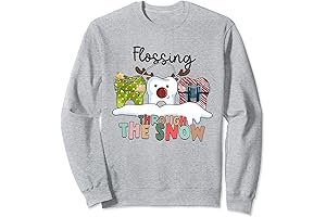 Retro Flossing Through The Snow Dental Christmas Sweater