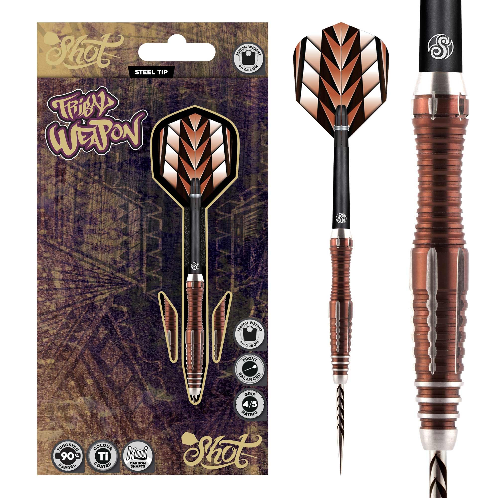 Amazon.com : Shot! Tribal Weapon 1 Front Weight 90% Steel Darts 25