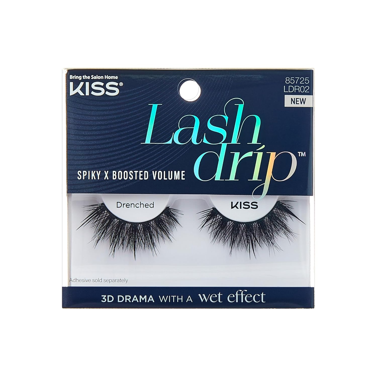 KISS Lash Drip False Eyelashes, Spiky X Boosted Volume, Unique Wet Look Hydrated Effect, Multi-Length Rewearable Fake Eyelashes, Wispy Crisscross Lash Pattern, Style ‘Drenched’, 1 Pair KISS Lash Drip False Eyelashes, Spiky X Boosted Volume, Unique Wet Look Hydrated Effect, Multi-Length Rewearable Fake Eyelashes, Wispy Crisscross Lash Pattern, Style ‘Drenched’, 1 Pair