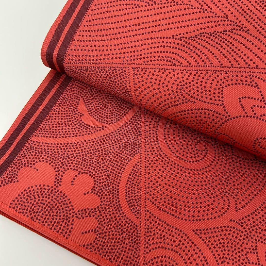 名古屋帯 博多帯 波 唐草模様 素敵なデザイン 八寸 正絹 T-6609