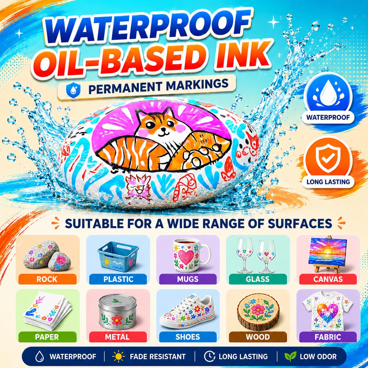 Amazon | 168色 ソフトブラシチップ アクリルペイントマーカーセット