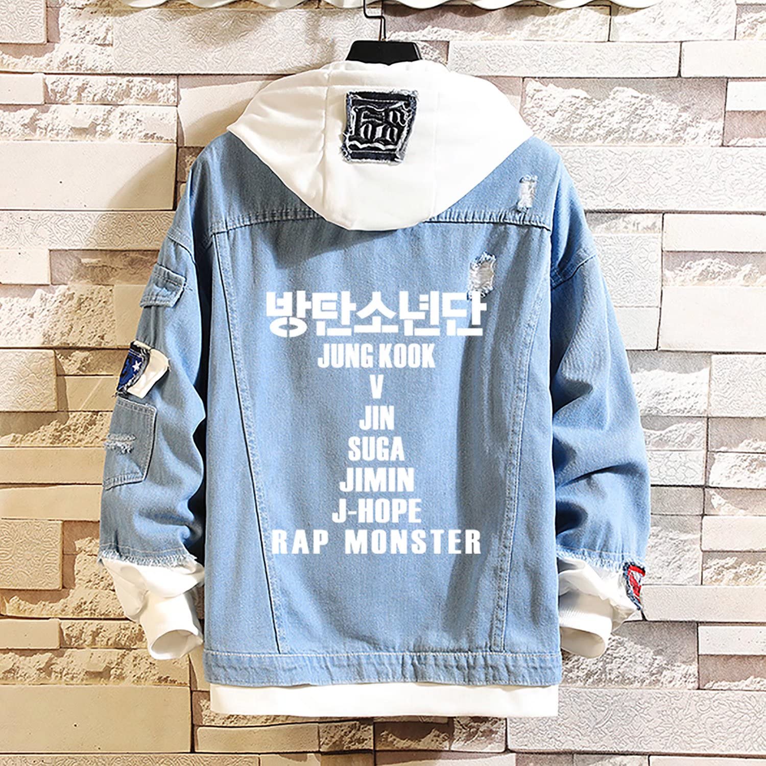 jean and sweatshirt jacket