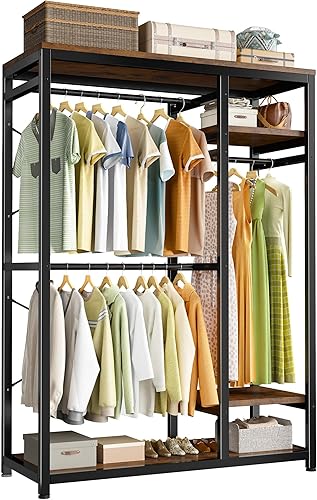 Miniatura 5 de Raybee Free Standing Closet Organizer Heavy Duty Clothing Rack with Shelves Freestanding Closet Clothes Rack Garment Rack for Hanging Clothes Metal