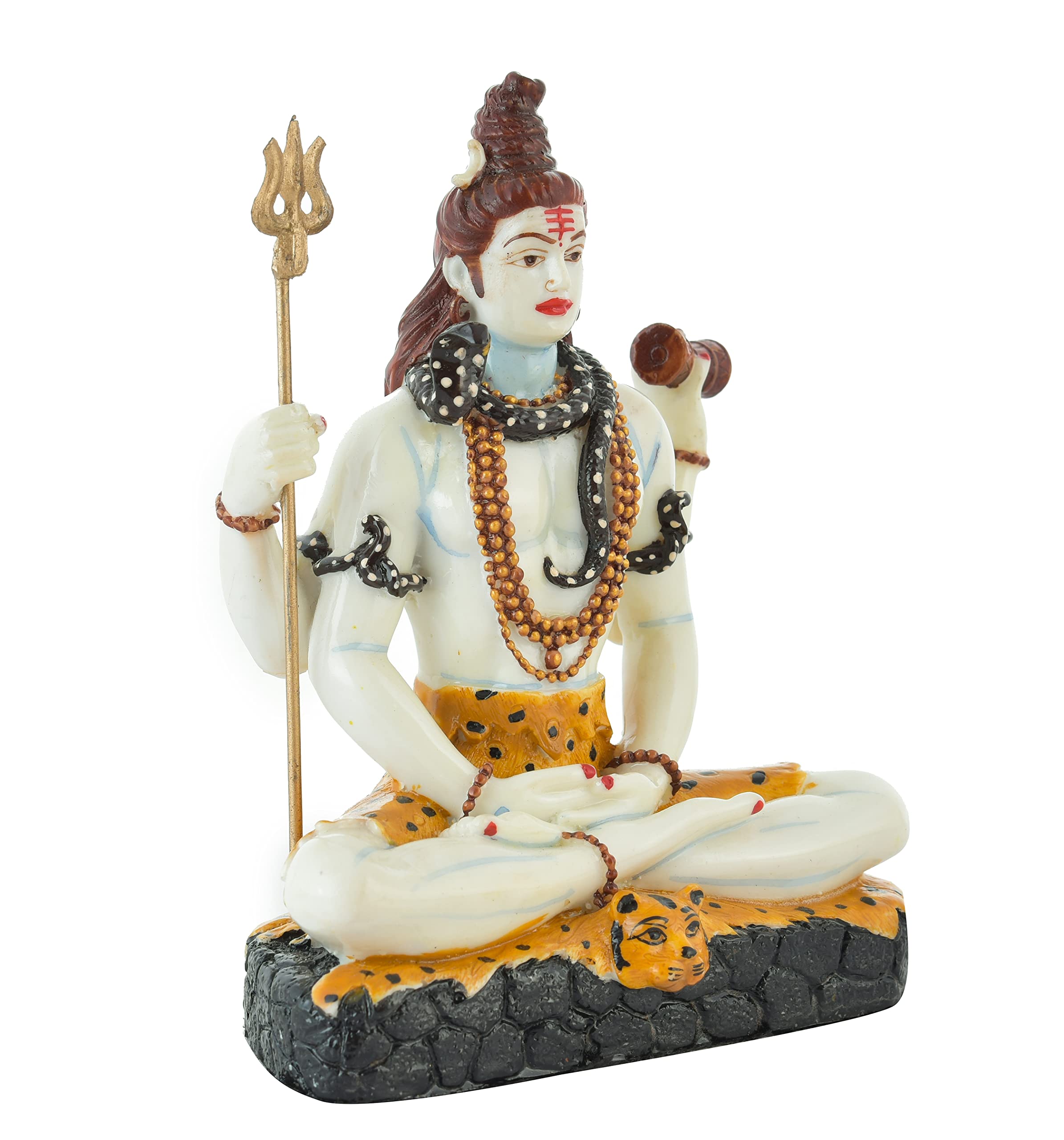 Archna Handicraft Polyresin Lord Shiva Sitting on Dhyan Mudra Murti Figurines Idol Mahadev Sculpture (6x5 Inch) - Image 3 thumbnail