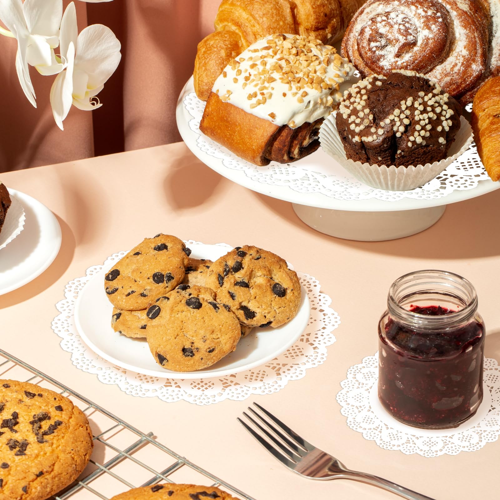 150 Sottotorte In Carta Pizzo Bianco - Diametro 16.5 Cm, Decorativi, Assorbenti, Per Torte E Tavola - Foto 5