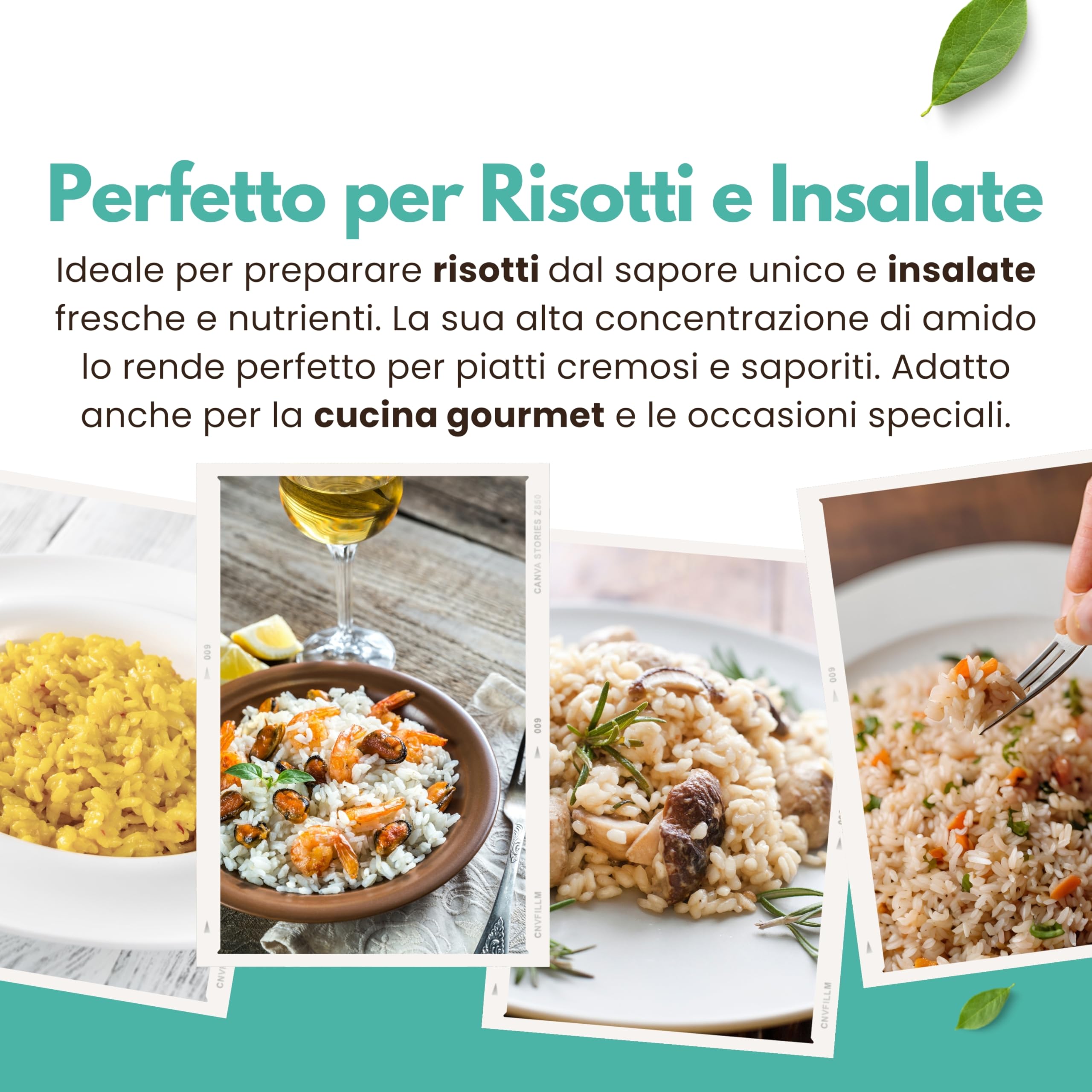 Riso Carnaroli Italiano 2 kg (2×1kg) – Chicchi Lunghi Ricchi di Amido – Ideale per Risotti – Senza Glutine – Coltivato a Vercelli | Made in Italy