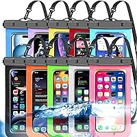 Vista 16 de Hasta 8.3" Paquete de 8 Multicolor Bolsa Universal Impermeable para Teléfono, Bolsa de Secado para Teléfono Impermeable Grande, Nivel de Protección