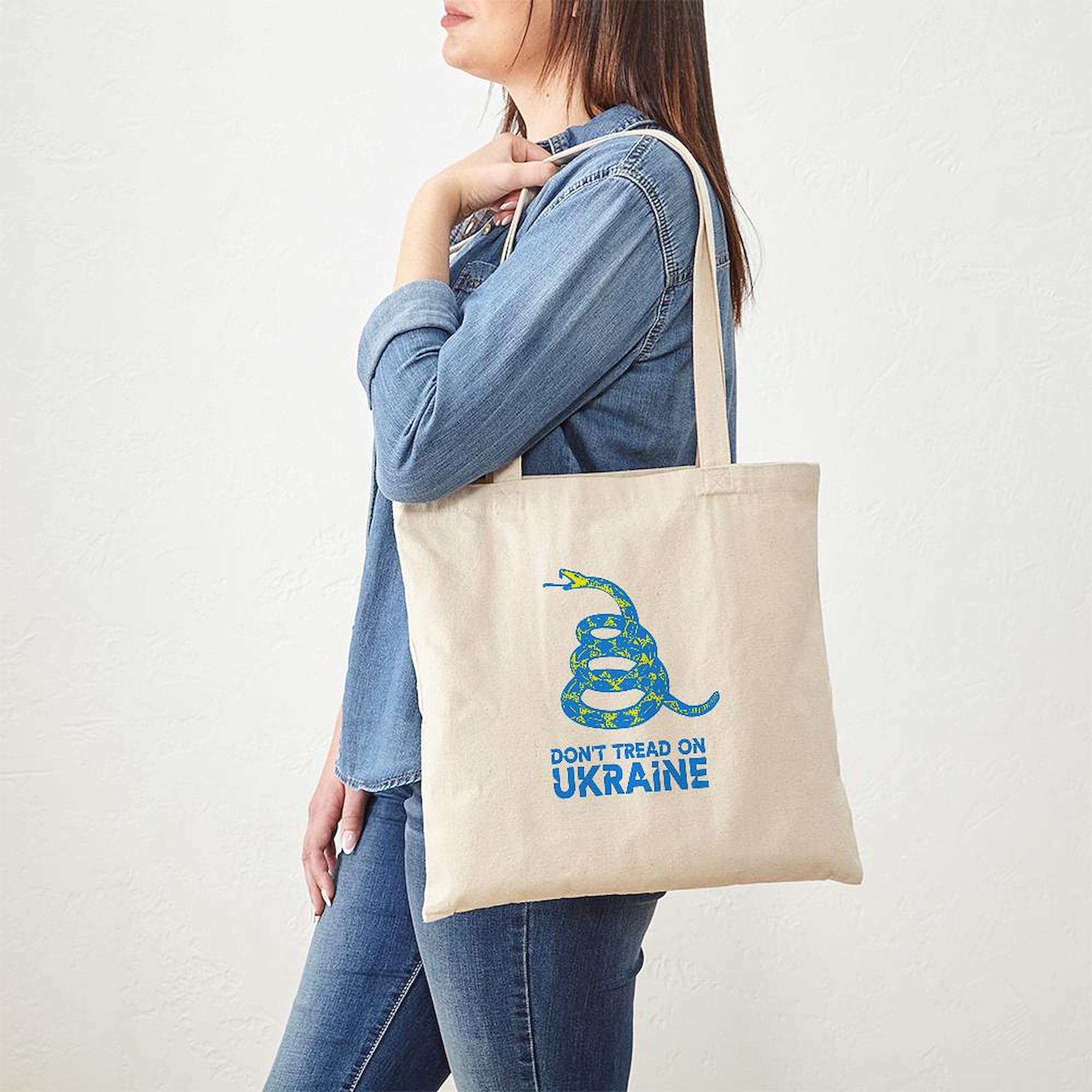 CafePress Vintage Ukraine Canvas Tote Bag - Reusable Natural Shopping Bag, Eco-Friendly Grocery Tote - View #9