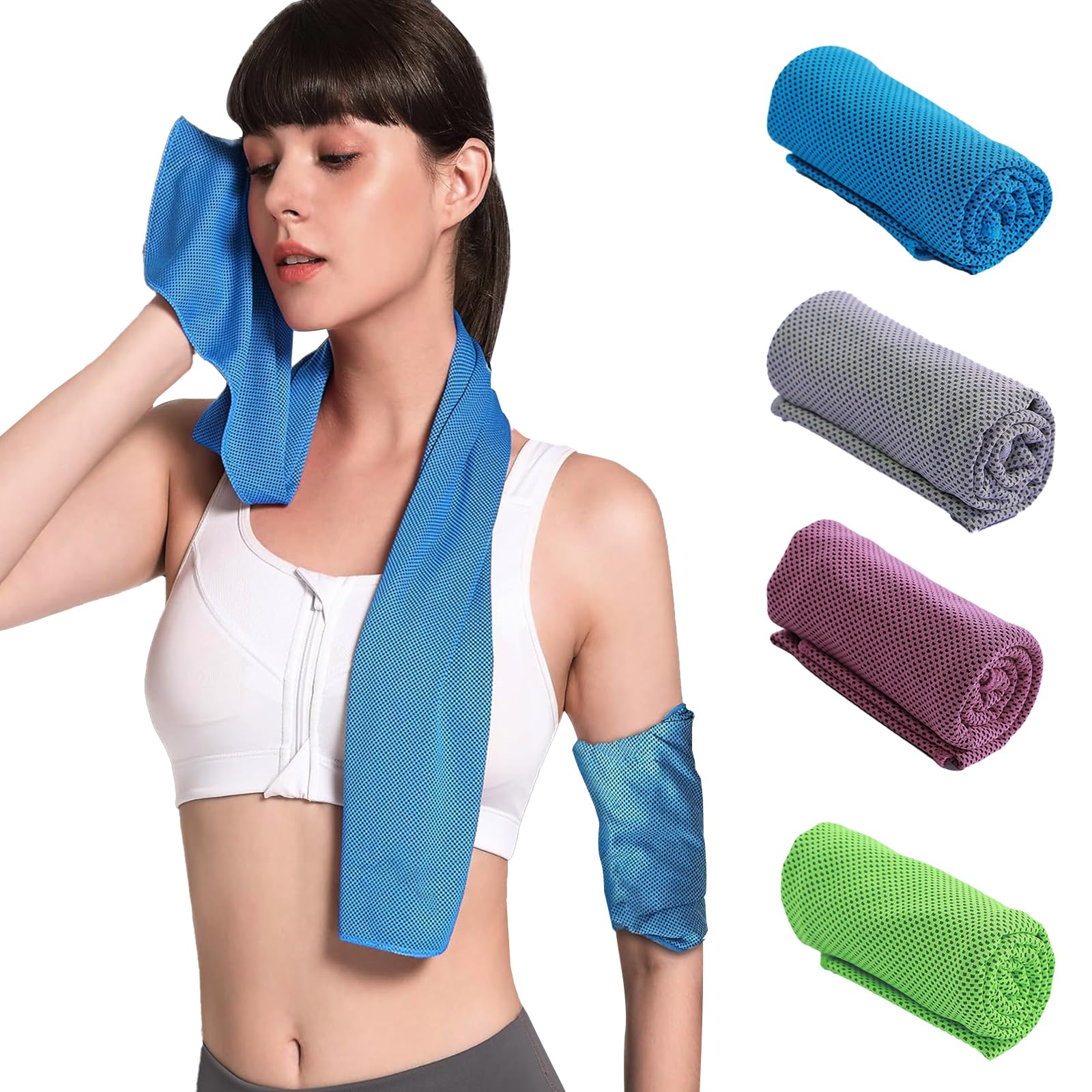 3 Asciugamani Microfibra Sportivi - Assorbenti, Leggeri, Per Palestra, Yoga, Viaggio - Foto 3