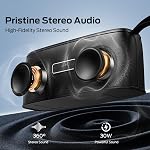 Haut-parleur Bluetooth portable, haut-parleurs sans fil vrai, 30W Le son de Stéréo, IPX6 Haut-parleur étanche,17 Heures de lecture, Bluetooth 5.4 TWS Paire, Haut-parleurs extérieurs avec poignée pour la fête, Voyage, Cadeaux