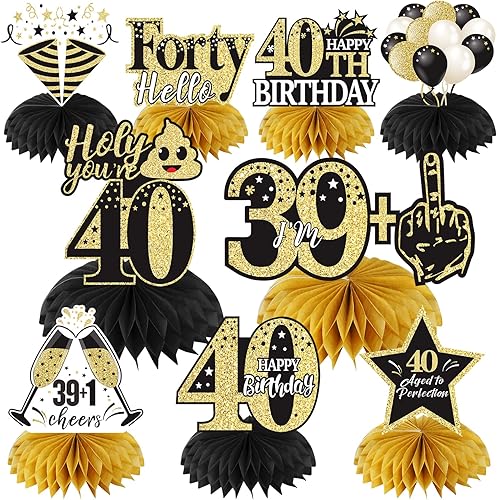 9 piezas de centros de mesa de cumpleaños 40 para hombres y mujeres divertido adorno de mesa de cumpleaños con texto en inglés I am 391 suministros