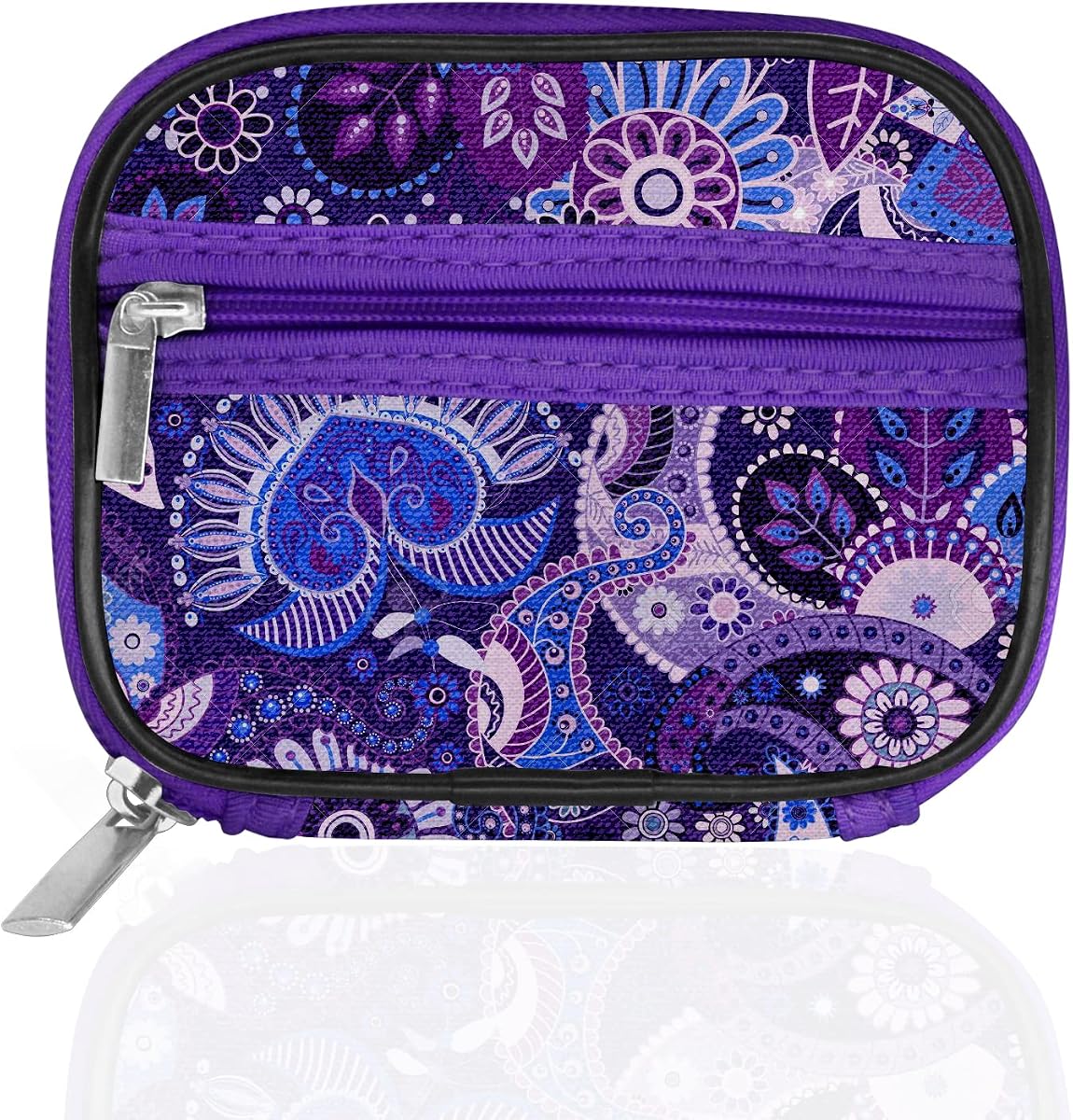Weekly Travel Pill Organizer Case for Purse with Removable 7 Day Box, Fashionable Pill Container for Medicine, Vitamin, Supplement - Purple 01