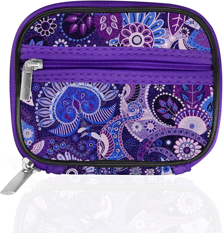 Weekly Travel Pill Organizer Case for Purse with Removable 7 Day Box, Fashionable Pill Container for Medicine, Vitamin, Supplement - Purple 01
