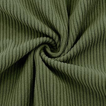 Men's Quilted Sweatshirt Casual Corduroy Quarter Button Up Pullover Long Sleeve Stand Collar Polo