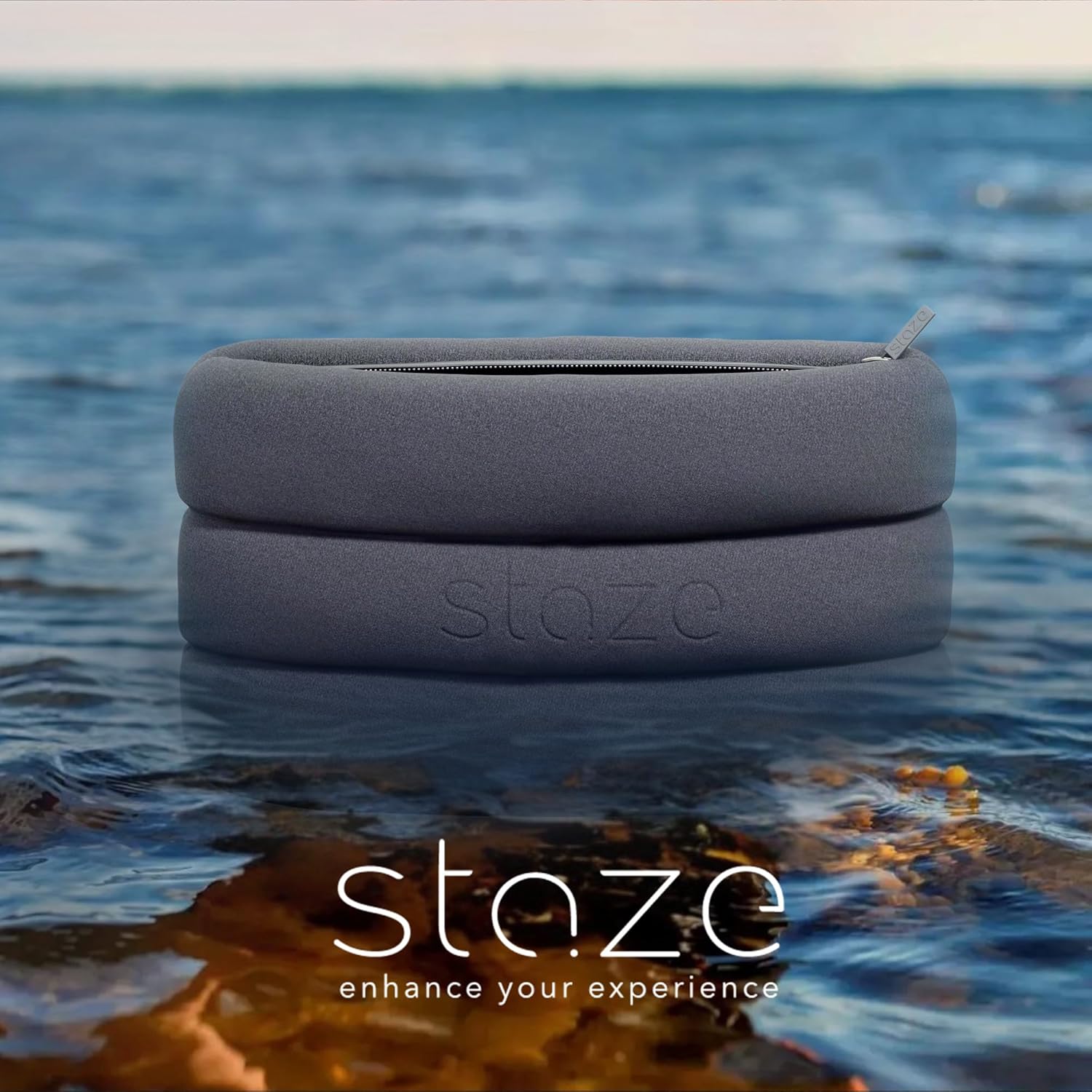 Staze Bag - Waterproof, Neoprene Pouch, Zipper Closure Stylish Pouch for Travel & Storage (Slate, 10.5” x 7”) - Image 6