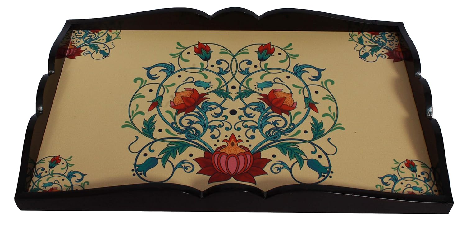 Shaakh Designer Wooden Tray Amazon.in Home & Kitchen