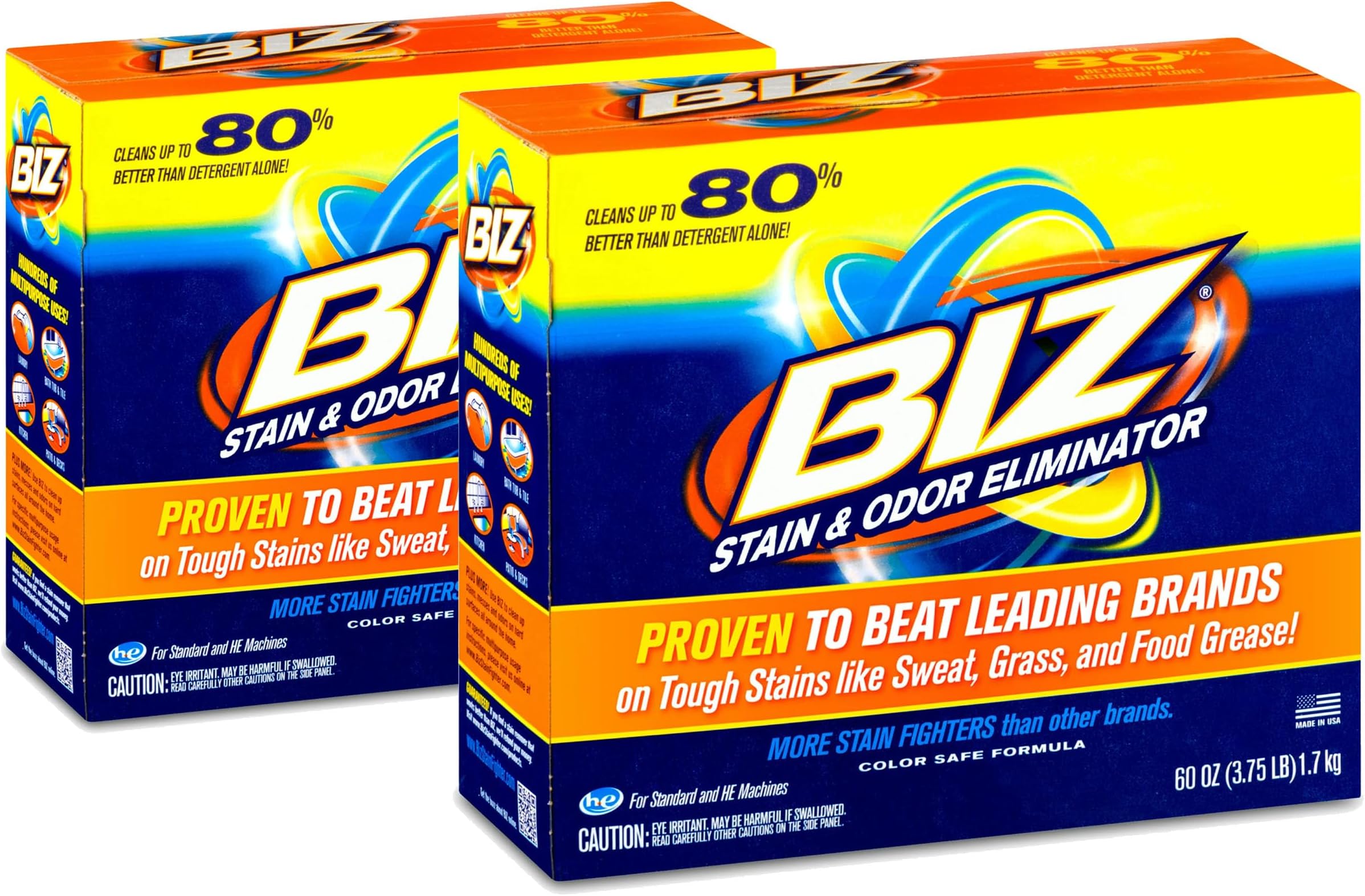 BIZ Stain and Odor Eliminator Laundry Detergent Powder
