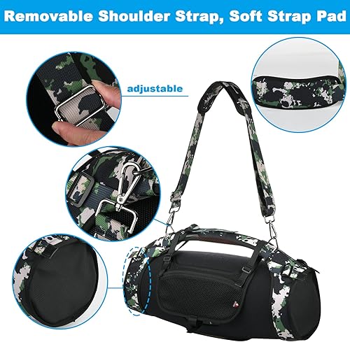 Miniatura 4 de TXEsign Correa de transporte de viaje para JBL BoomboxBoombox 2-Altavoz Bluetooth portátil impermeable, correa para el hombro con dos cubiertas