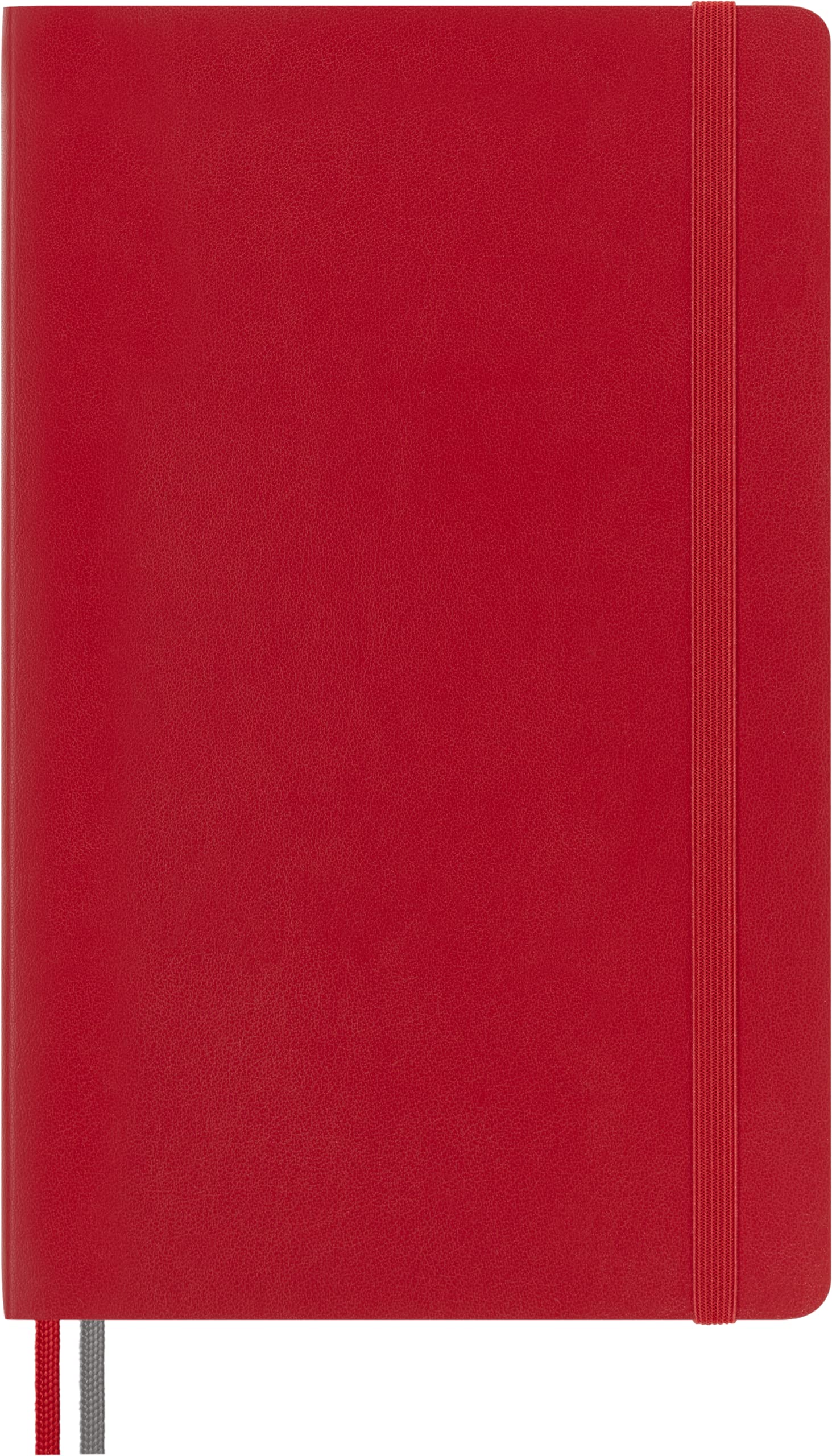 Moleskine - Klassisches Notizbuch, Blanko Seiten, Softcover und elastischer Verschluss, Größe 13 x 21 cm, Farbe Scharlachrot, 400 Seiten