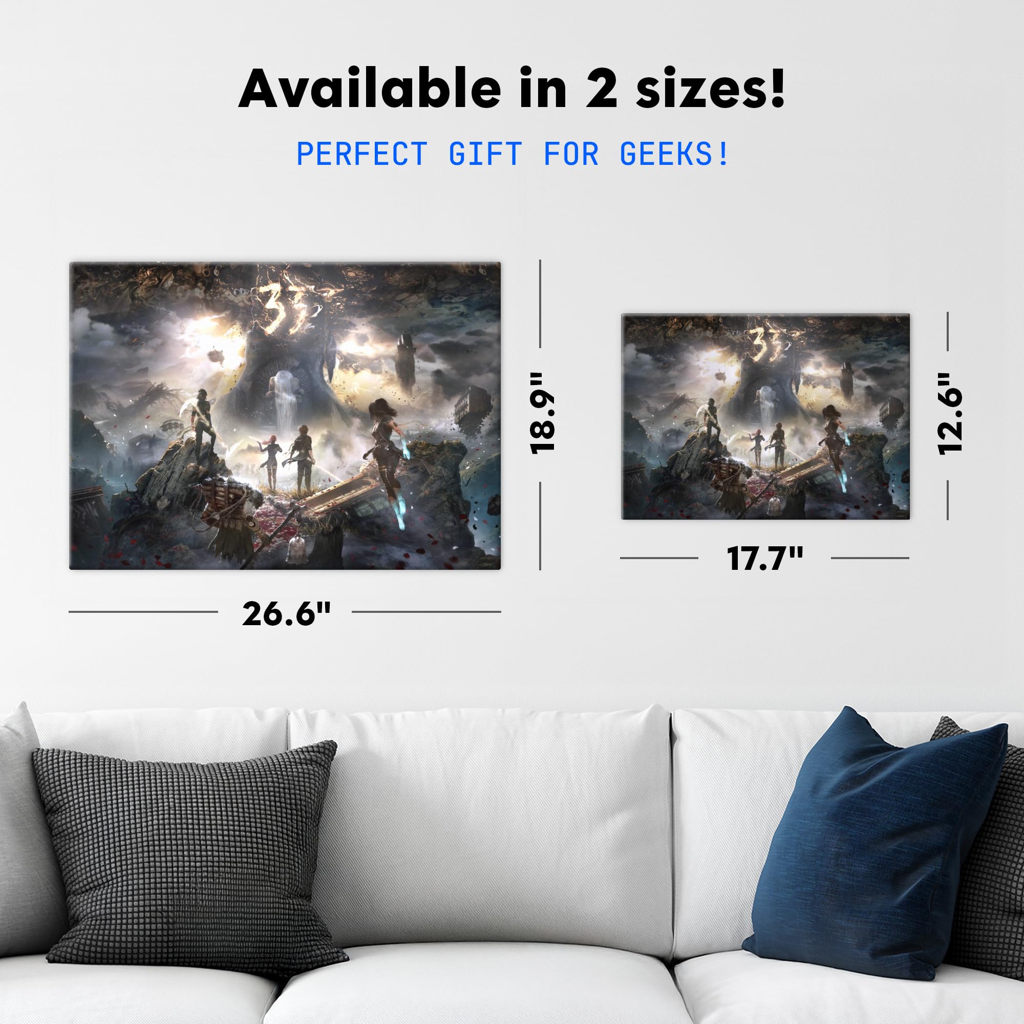 Displate Offiziell Clair Obscur: Expedition 33 MetallPoster - Heroes' Fates - Magnetische Befestigung Inklusive - Lizenziert Bilder Poster 45 cm x 32 cm
