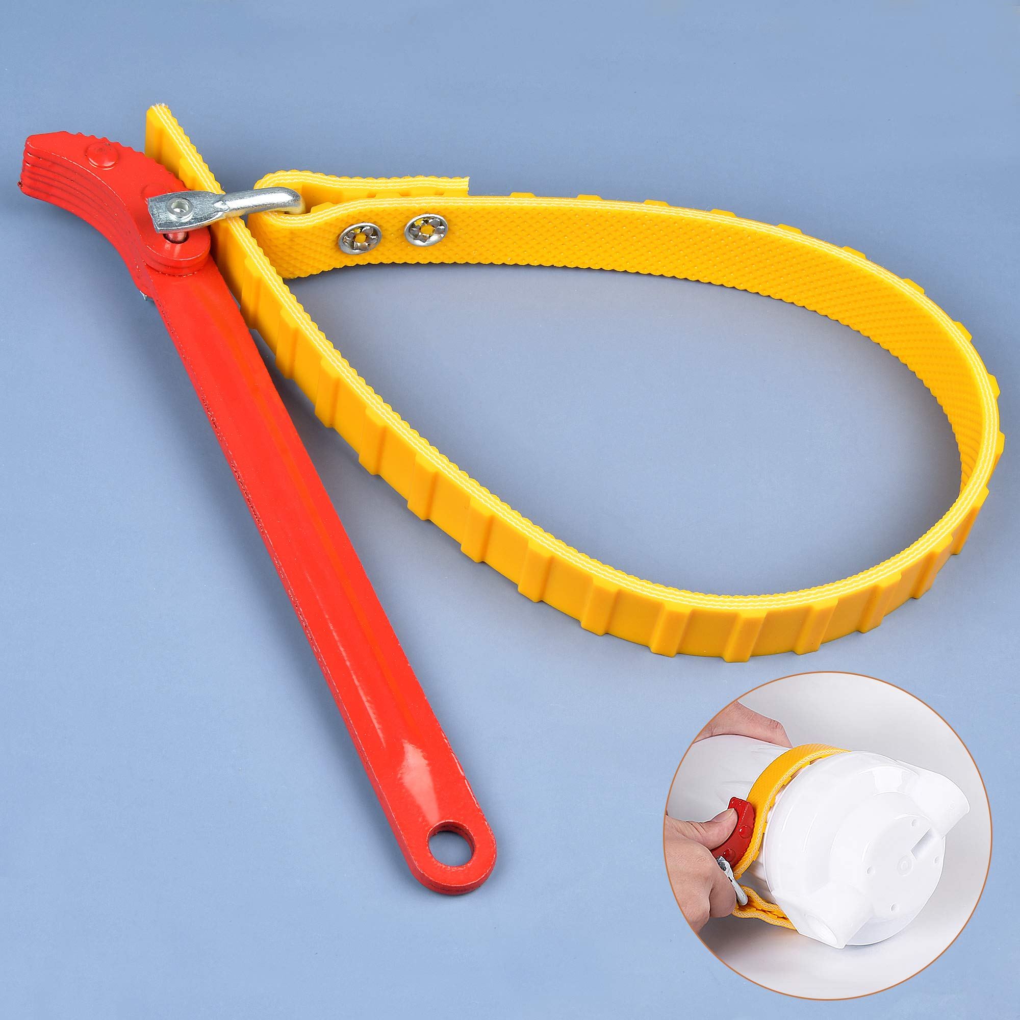 Riemenschlüssel, Verstellbar – 22,9 Cm, Rutschfester Gummiband-Schlüssel Für Filter (40–120 Mm)