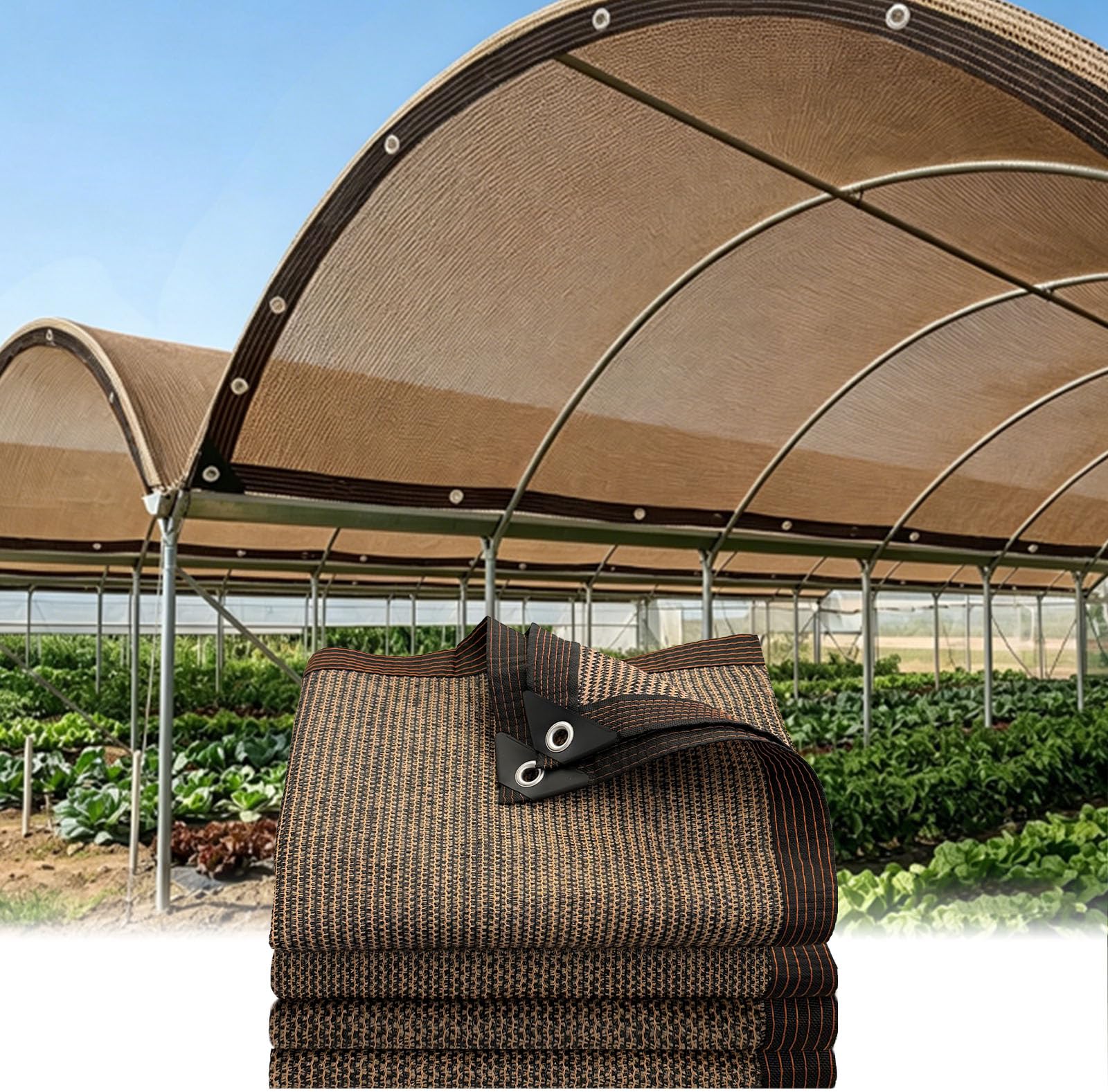 Rete ombreggiante con occhielli-Telo Ombreggiante Protezione Rete Parasole | Rete Ombreggiante Esterno,Rete Ombreggiante Resistente ai Raggi UV,per giardino,pergola,piante da patio,serra,pollaio