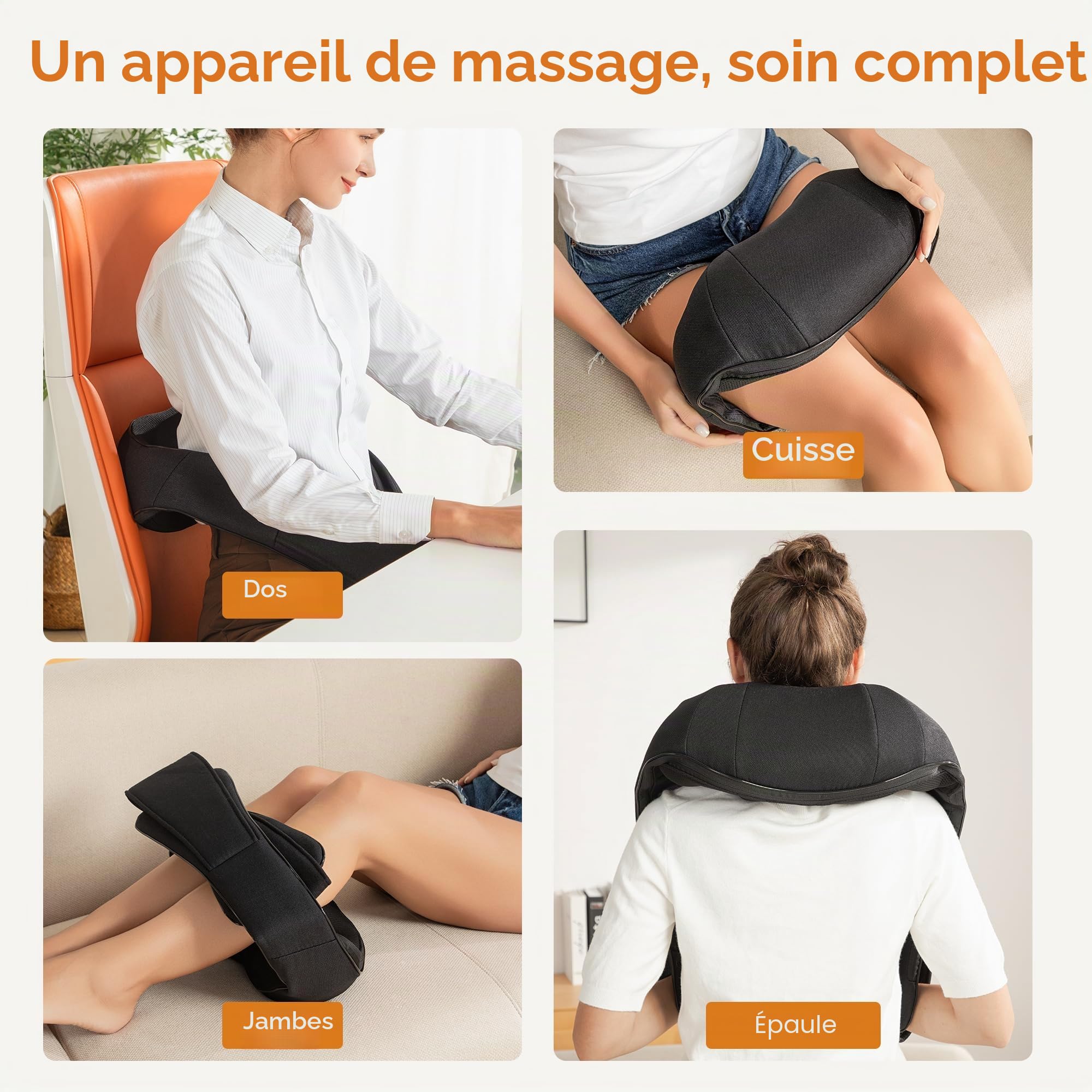 Brelley Masseur Dos et Cervicales, Masseur Cervical | Pour Soulager les Douleurs Musculaires, Cadeaux pour Femmes et Hommes