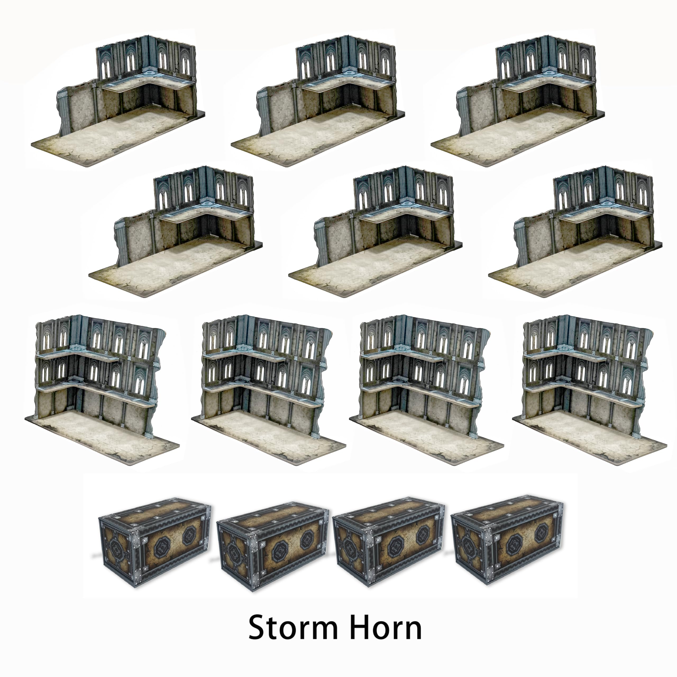LOOTCAT Wargame Tabletop Terrain, Painted Terrain, Foldable Model
