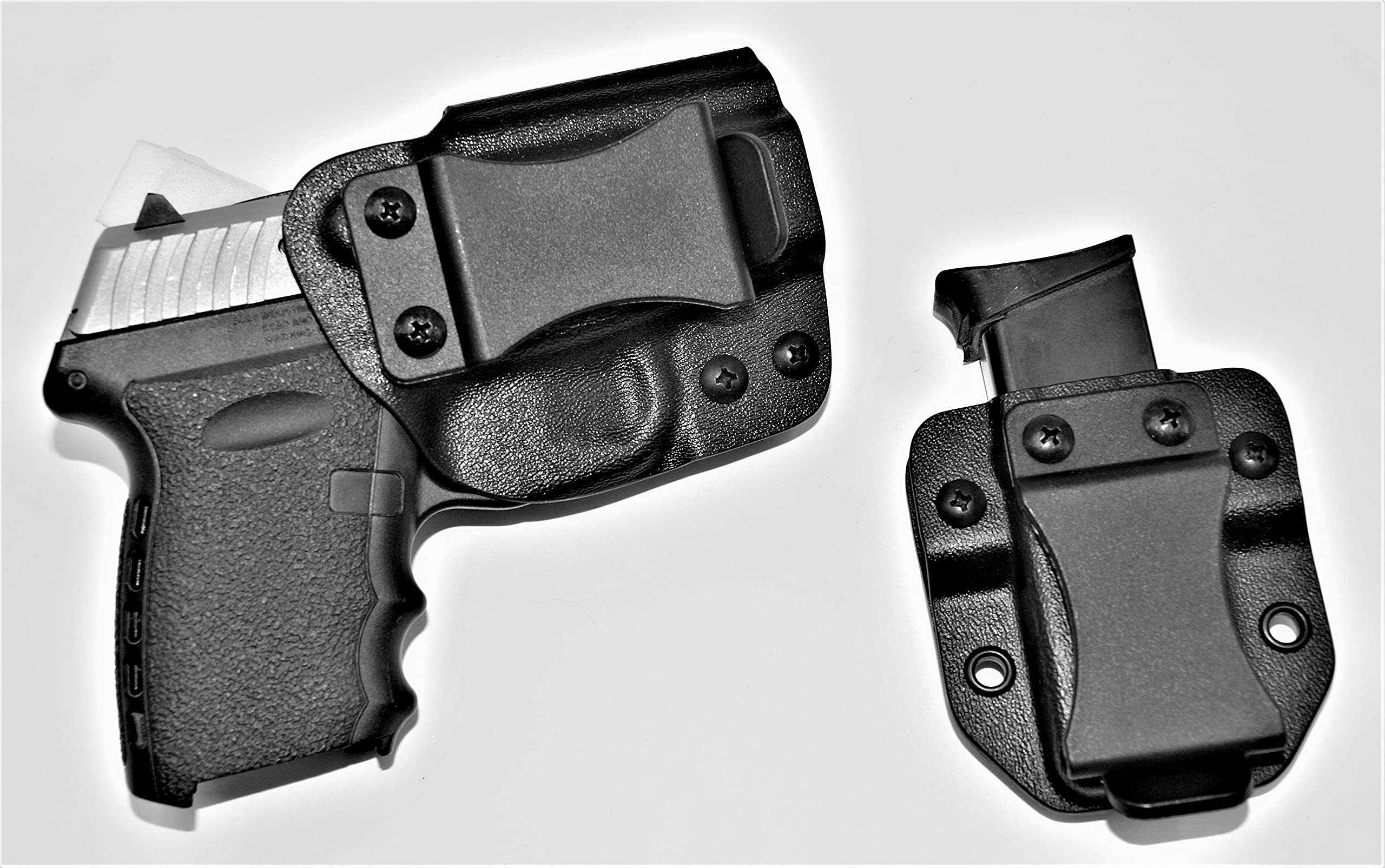 KRounds SCCY CPX 1/2 Holster and Magazine Belt Pouch Combo Package, Specialty Line Minimalist IWB Kydex, Precision Crafted for Maximum Durability and Fit