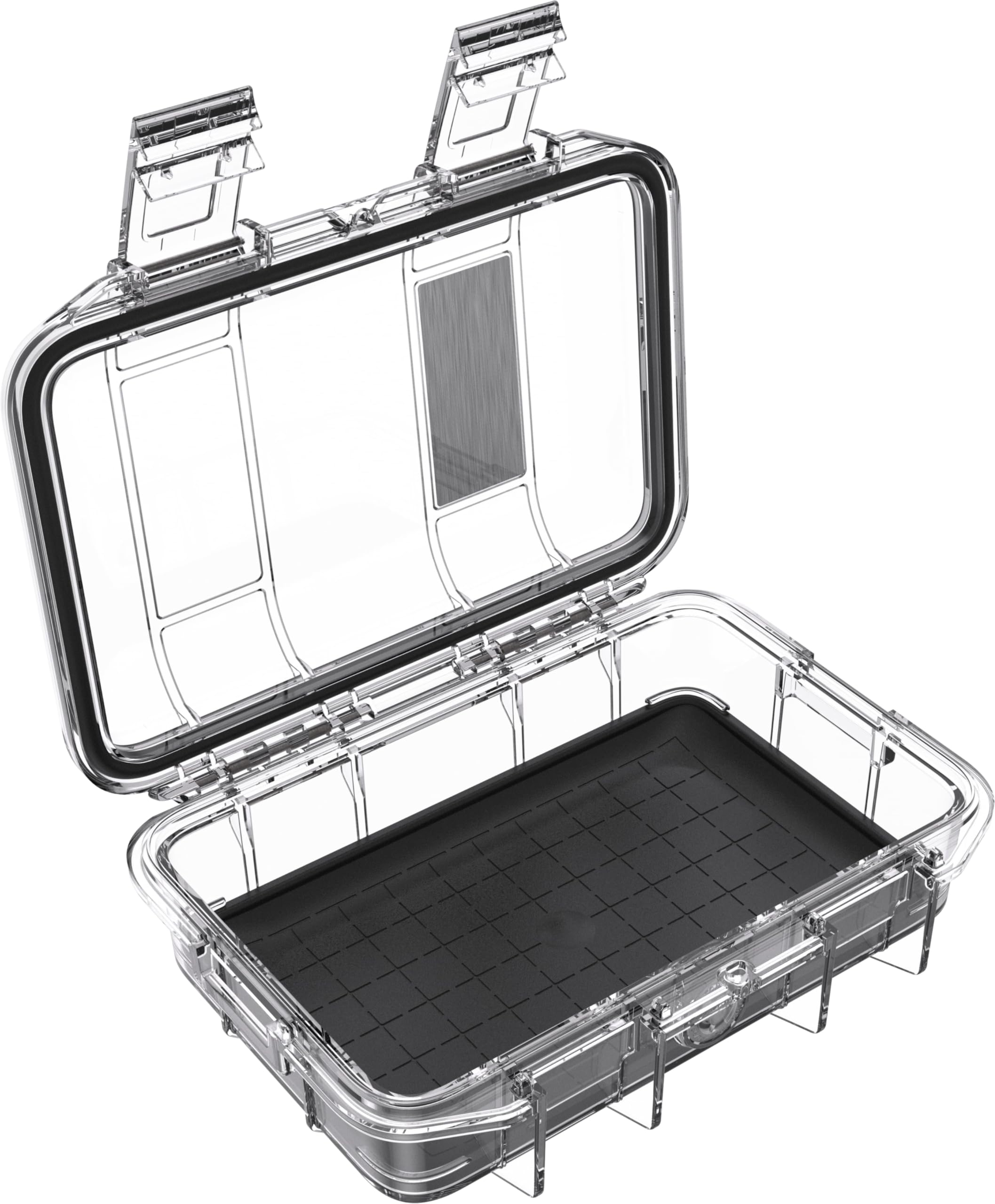 PELI M40 Micro Case - Mala Walizka Ochronna; Ochrony dla Cennego Sprzetu, i Narzedzia Kompaktowe; Wodoodporna, Pyloszczelna i Odporna na Zgniecenie; Pojemnosc 1L; CZARNY/PRZEZROCZYSTY
