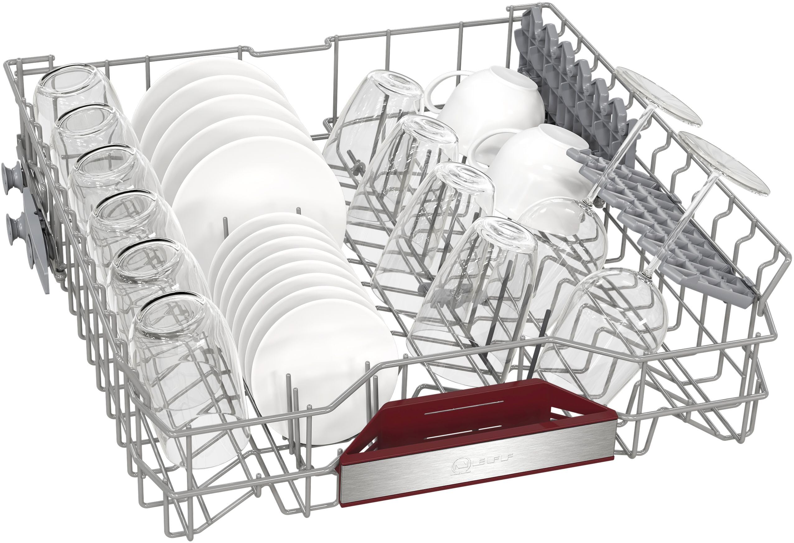 NEFF S257YCX03E, N 70, Smarter XXL Geschirrspüler Vollintegriert, 60 cm, Besteckschublade, Made in Germany, Zeolith-Trocknung, besonders leise Spülmaschine, höhenverstellbarer Oberkorb, Aqua Stop