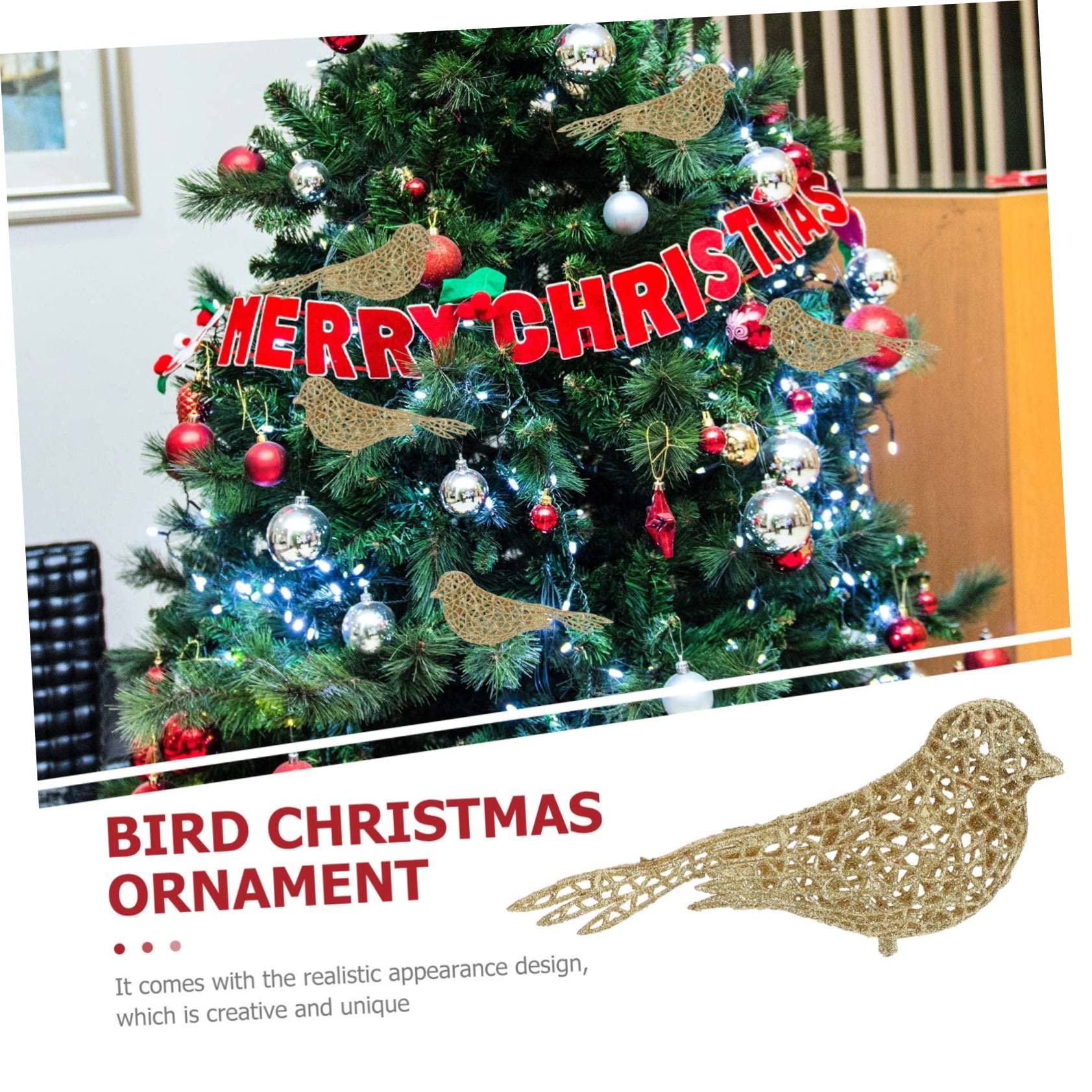 TOPBATHY 3 Set Di Decorazioni Natalizie Da Appendere Allalbero Di Natale Ornamenti A Forma Di Uccelli Set Di Ornamenti Festivi Per Lalbero Di Natale 5 Pezzi * 3