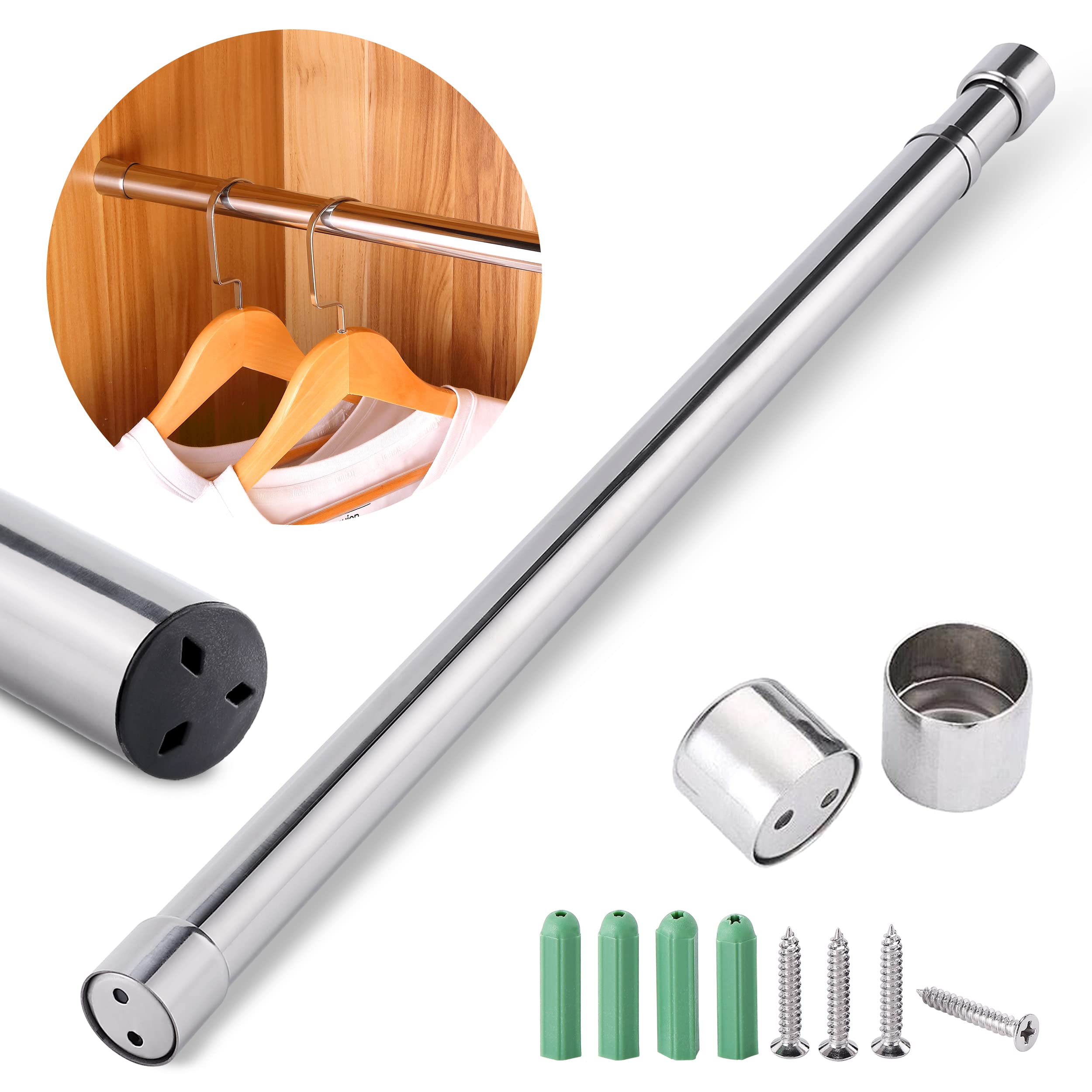 Buy Extendable Clothes Rail Hanging Rails for Clothes, Wardrobe, Shower, Kitchen, Windows