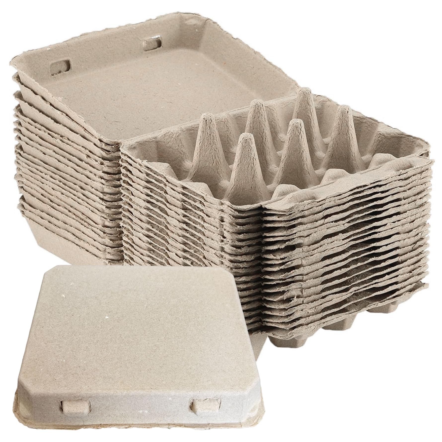 Cajas de huevos reutilizables y sin roturas de pulpa de papel, 12 unidades