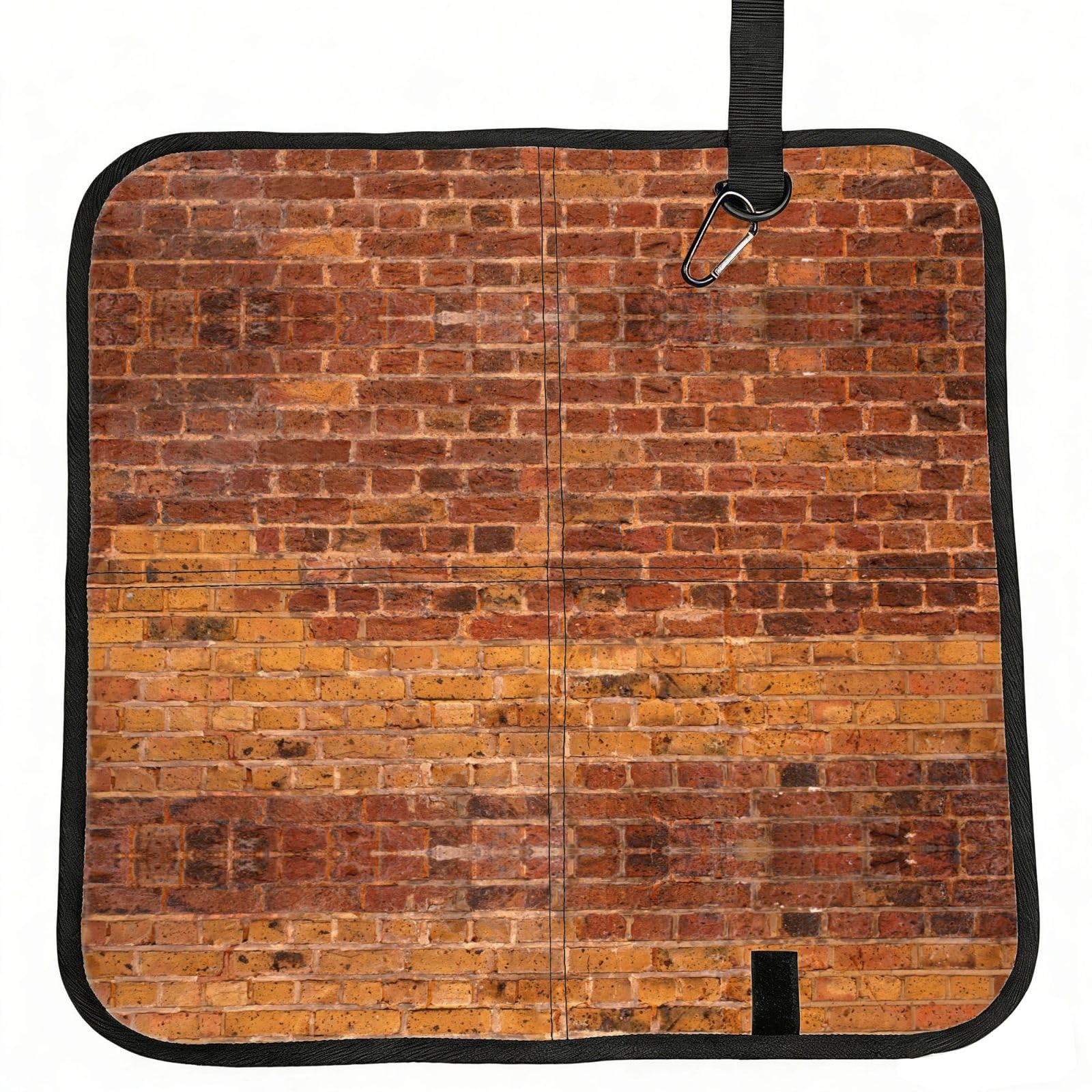 UVBDF Industrial Brick Wall Background Print Outdoor Sitting Cushion Folding Seat Pad Compact Portable Picnic Bench Cushion Mat