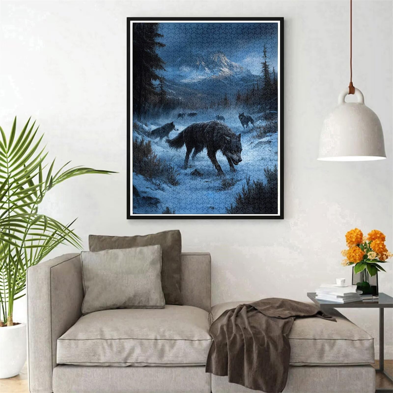 Puzzle 3000 elementów dla dorosłych puzzle dla dorosłych 3000 elementów, puzzle z wilkiem, gry edukacyjne, drewniane puzzle, górskie puzzle, prezenty dla nastolatków, aktywność na imprezę domową, 122