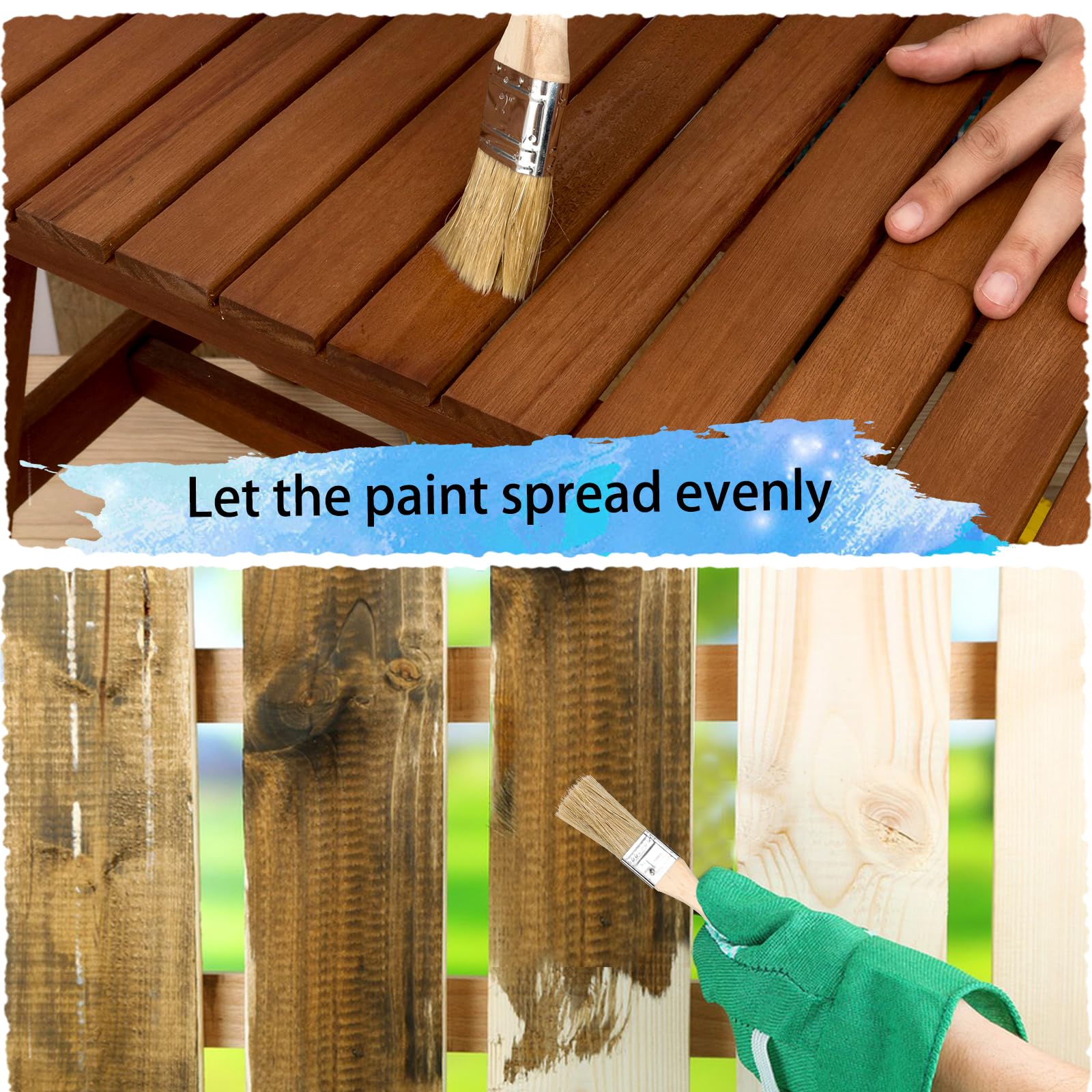 150 pinceles de pintura de virutas de 2,5 cm, multiuso, pinceles de pintura a granel, cepillo de cerdas para el hogar con mango de madera para pintar y teñir