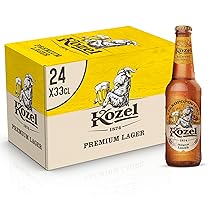 Kozel Birra Premium Lager, Cassa Birra con 24 Birre in Bottiglia da 33 cl, Pale Lager dal Gusto Ricco e Bilanciato, Gradazione Alcolica 4.6% Vol