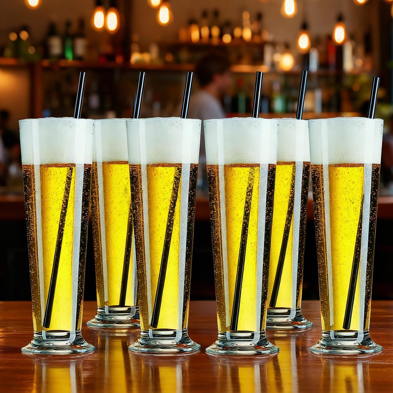 100PCS Disposable Straws for 40 Oz Tumbler, 12in Extra Long Individually Wrapped Straws for Stanley 40 Oz 30 Oz 20 Oz Cup, Black - Image 8