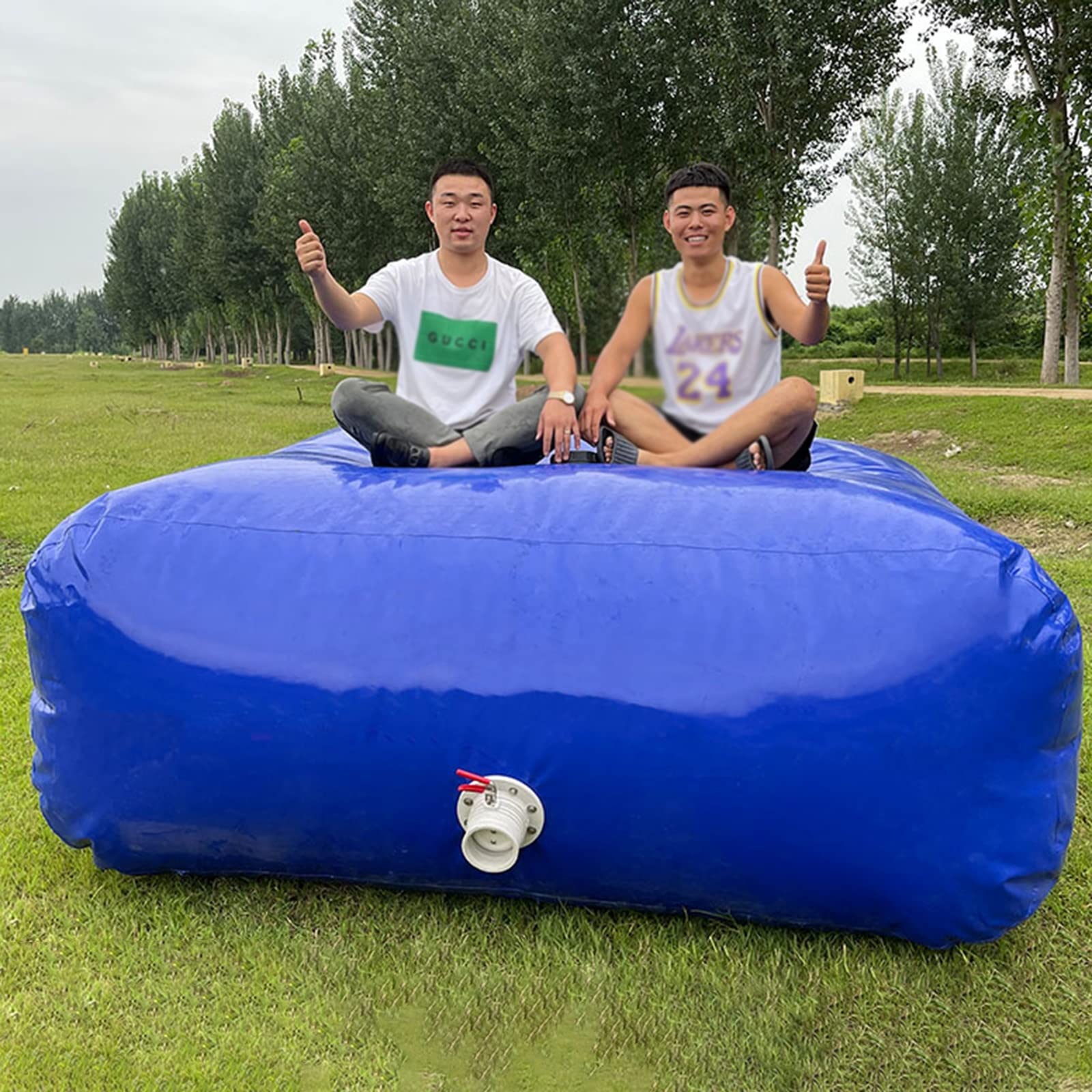 Portable Water Storage Tanks 100 250 500 1000 1500 Gallon, Commercial Emergency Water Container Collapsible for Agricultural/ Construction Sits/ Fire-Fighting ( Size : 3x2x0.85 m/5000 L/1316 gallon )