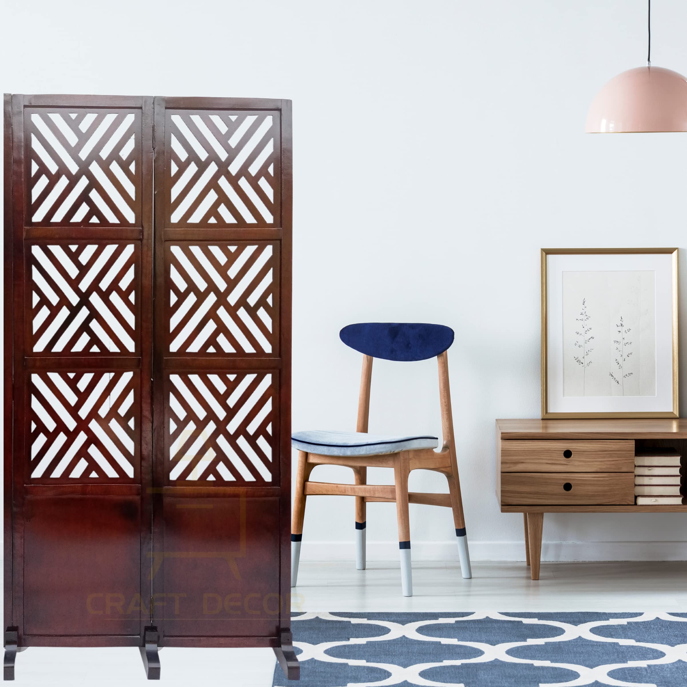 Buy CRAFT DECOR Wooden Room Partition for Living Rooms , Wood Screen