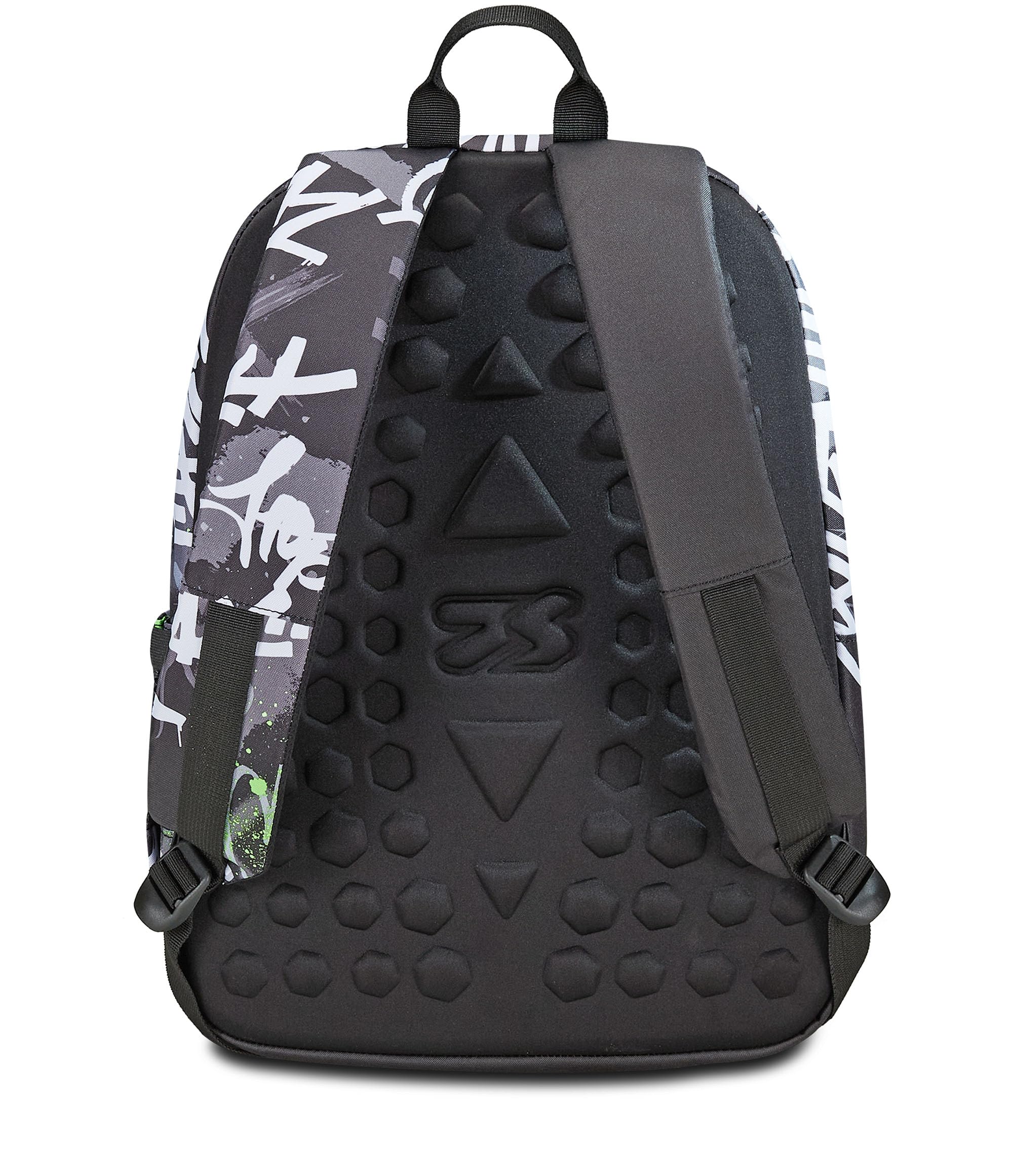 Seven Zaino Scuola Pro XXL Reversibile Detach The Double, Verde Nero, 3 Zaini in 1, Doppio Scomparto Con Auricolari Wireless, Tasca Porta PC e Tasca Porta Borraccia, Zaino Medie Superiori Ragazzo