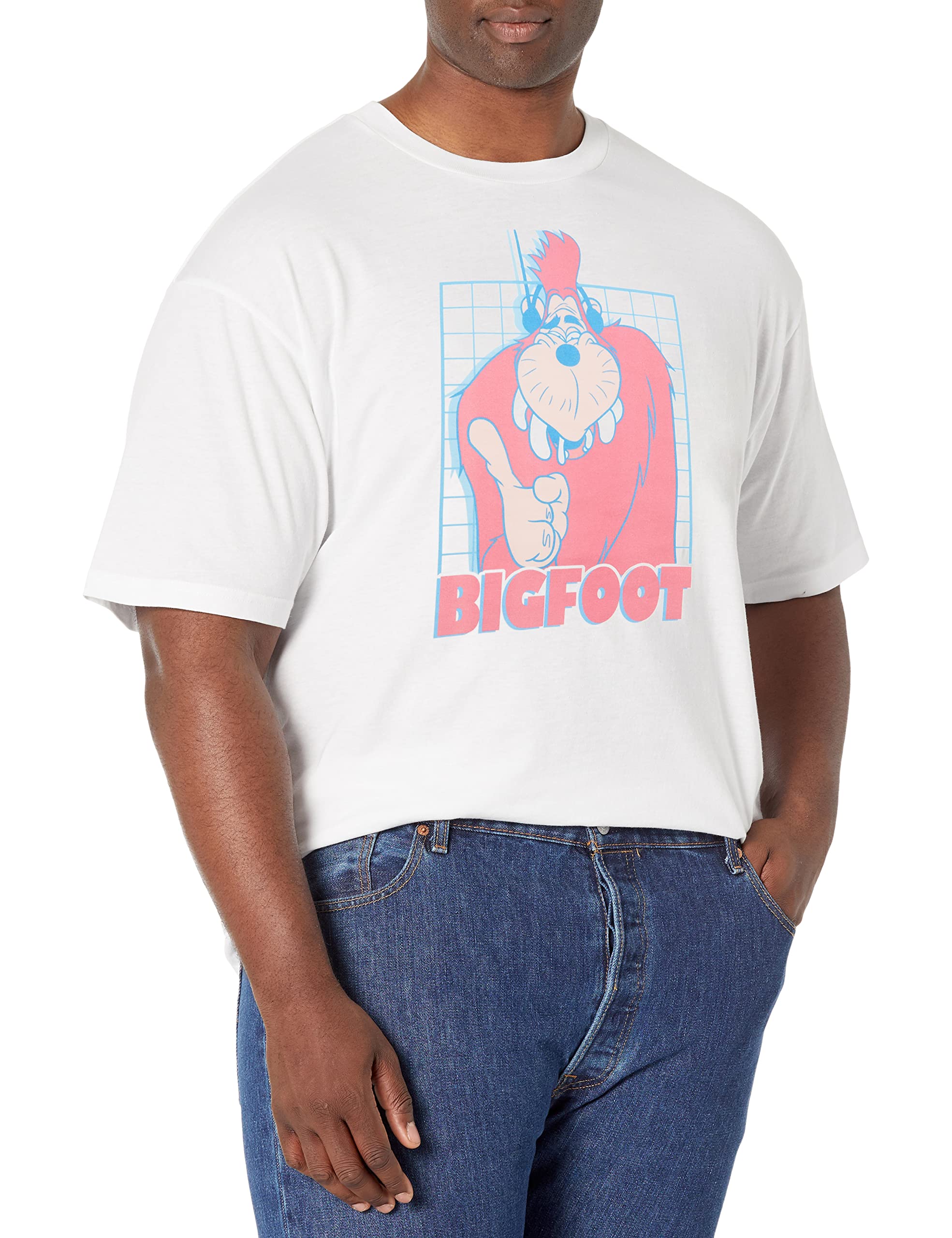 Disney mens Jamming Bigfoot T-Shirt