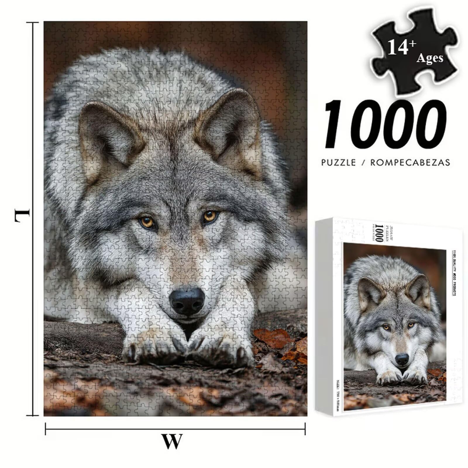 5000 Pezzi Puzzle Adulti - Animale & Animale - Fabbricazione in Legno Robusto (Forma Classica) - Decorazione Murale con Poster - Prodotto Riservato ad Adulti e 14 Anni in Su (181x105cm) P3#1171