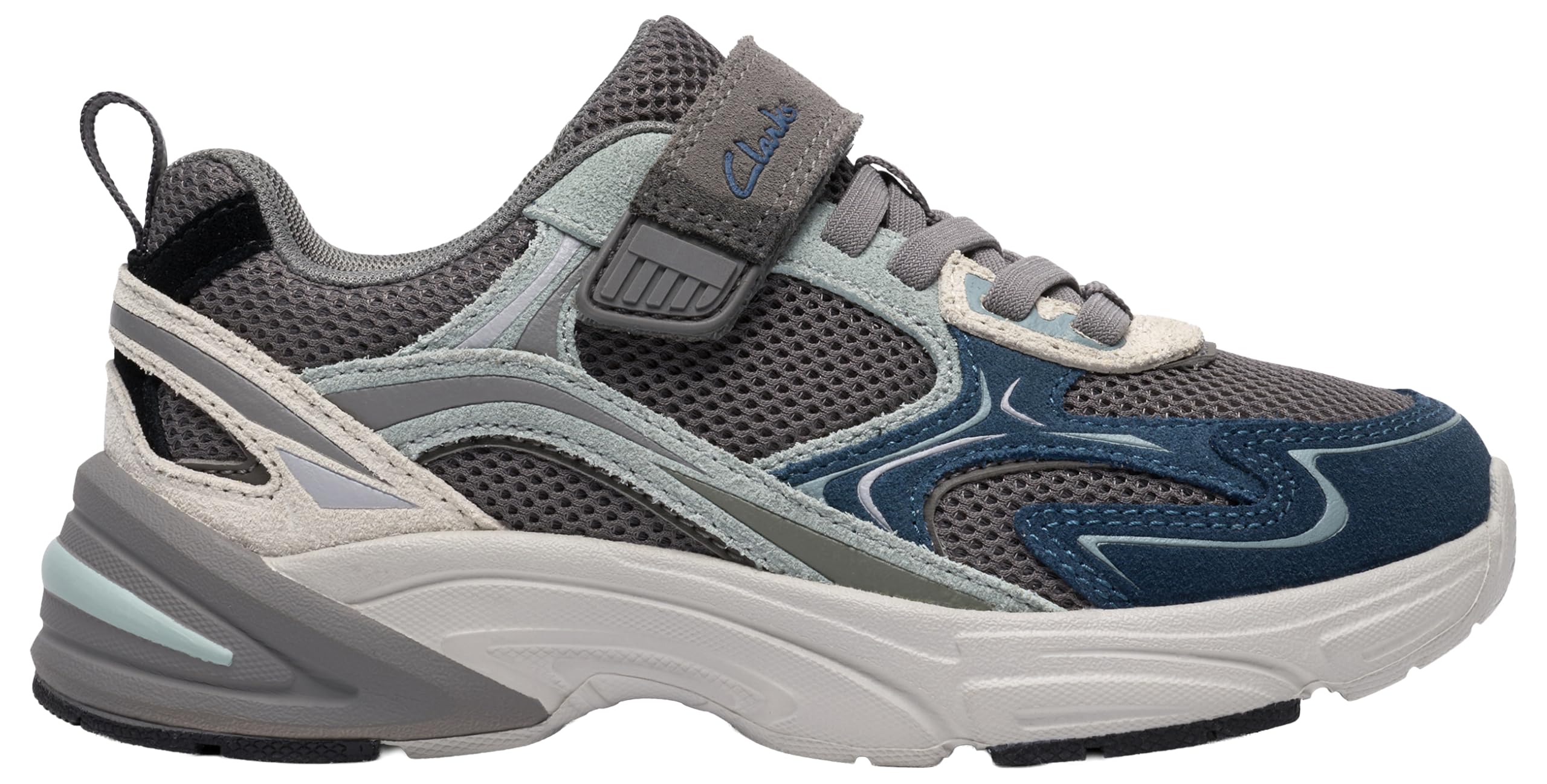 Clarks CraftonVibe K Childrens Grey/Green Combi, 10