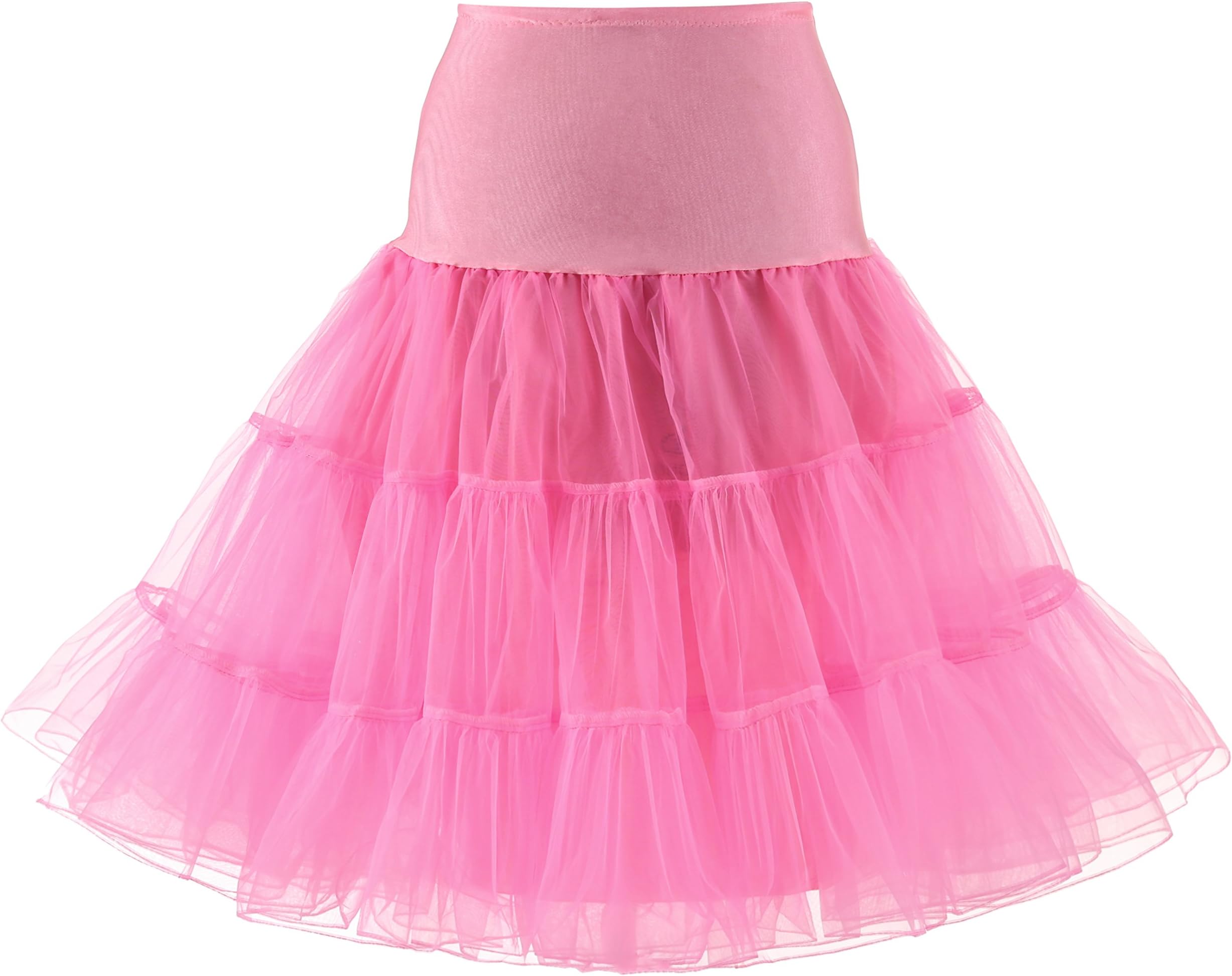 WOWBRIDALWomen's Vintage 50s Rockabilly Petticoat 27" Length Tutu Underskirt