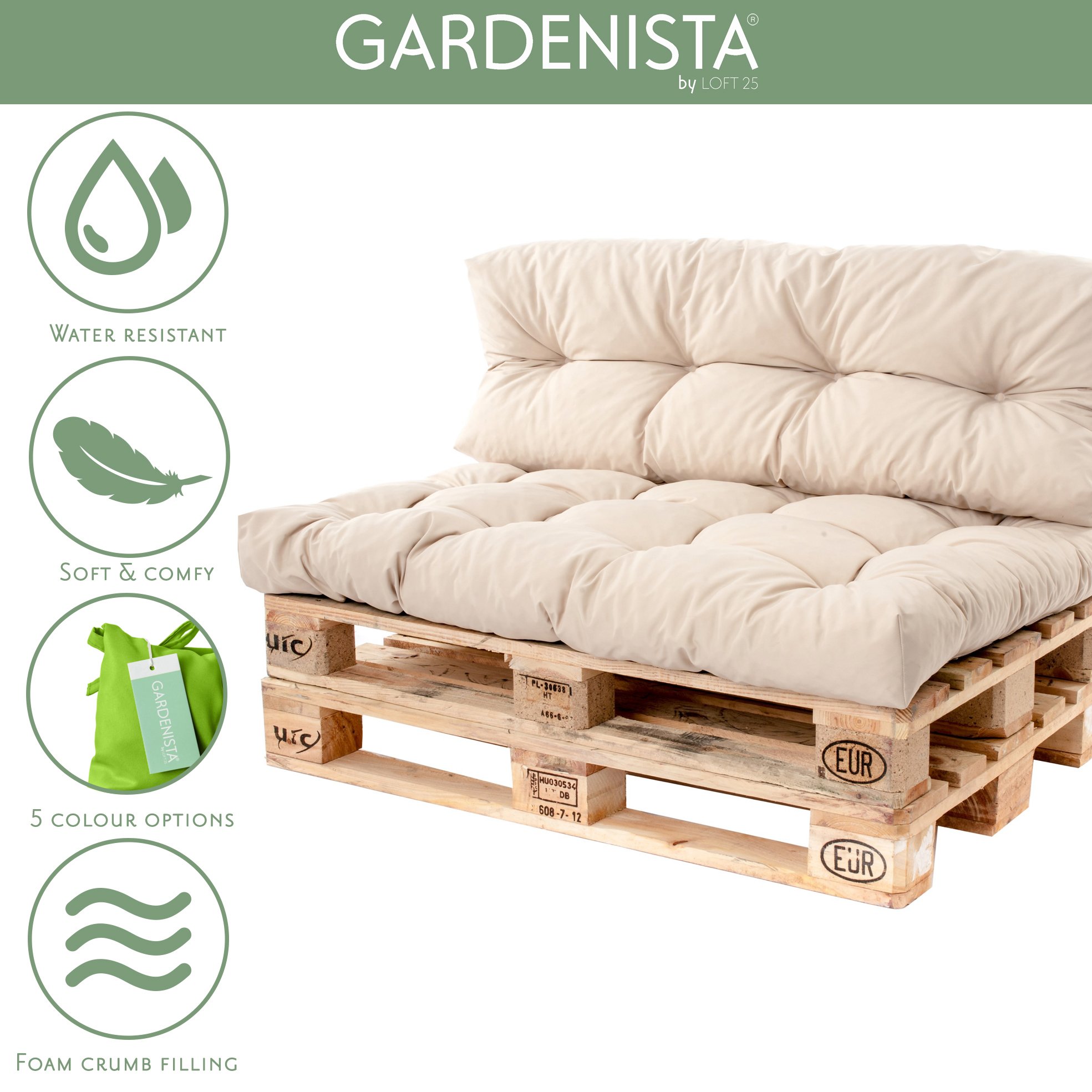 Gardenista Garden Pallet Cushions Furniture For Standard Euro Water